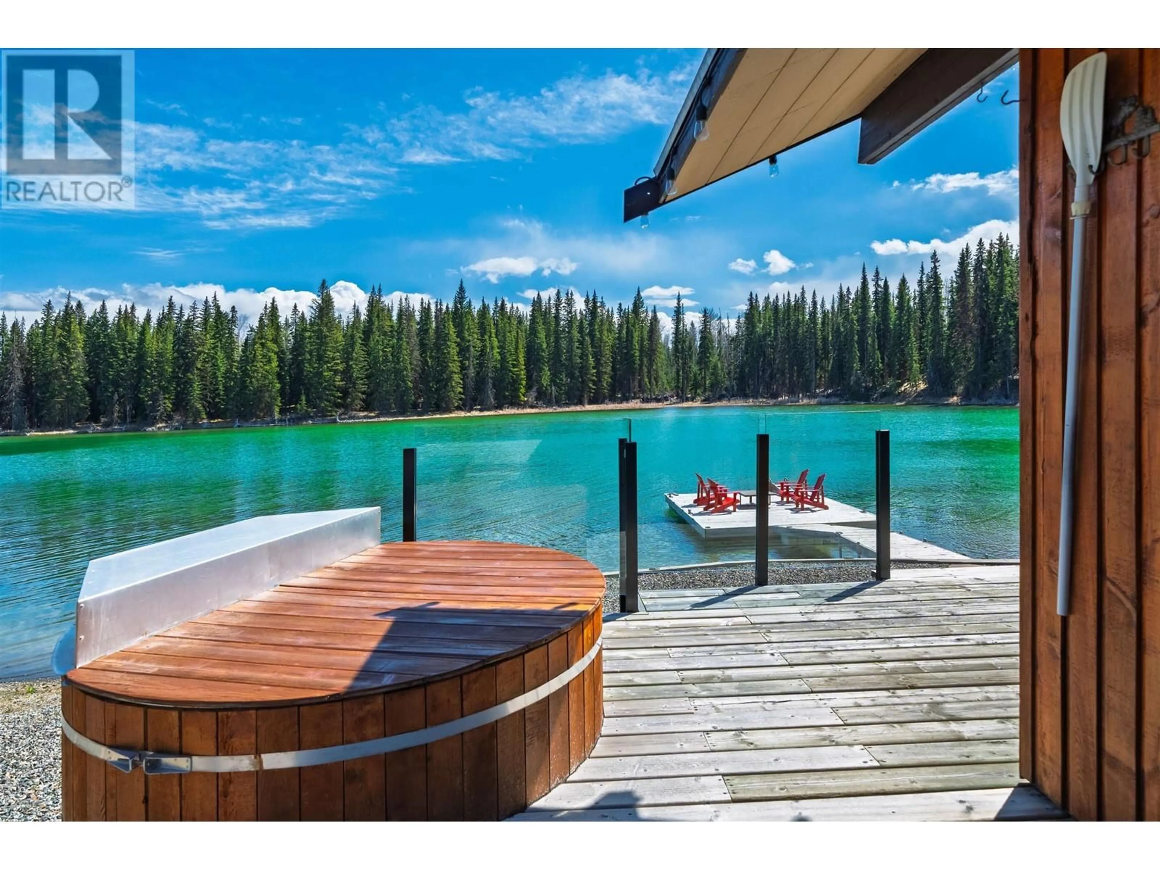 Patio, water/lake/river/ocean view for 7236 BOULANGER ROAD, Bridge Lake British Columbia V0K1X1