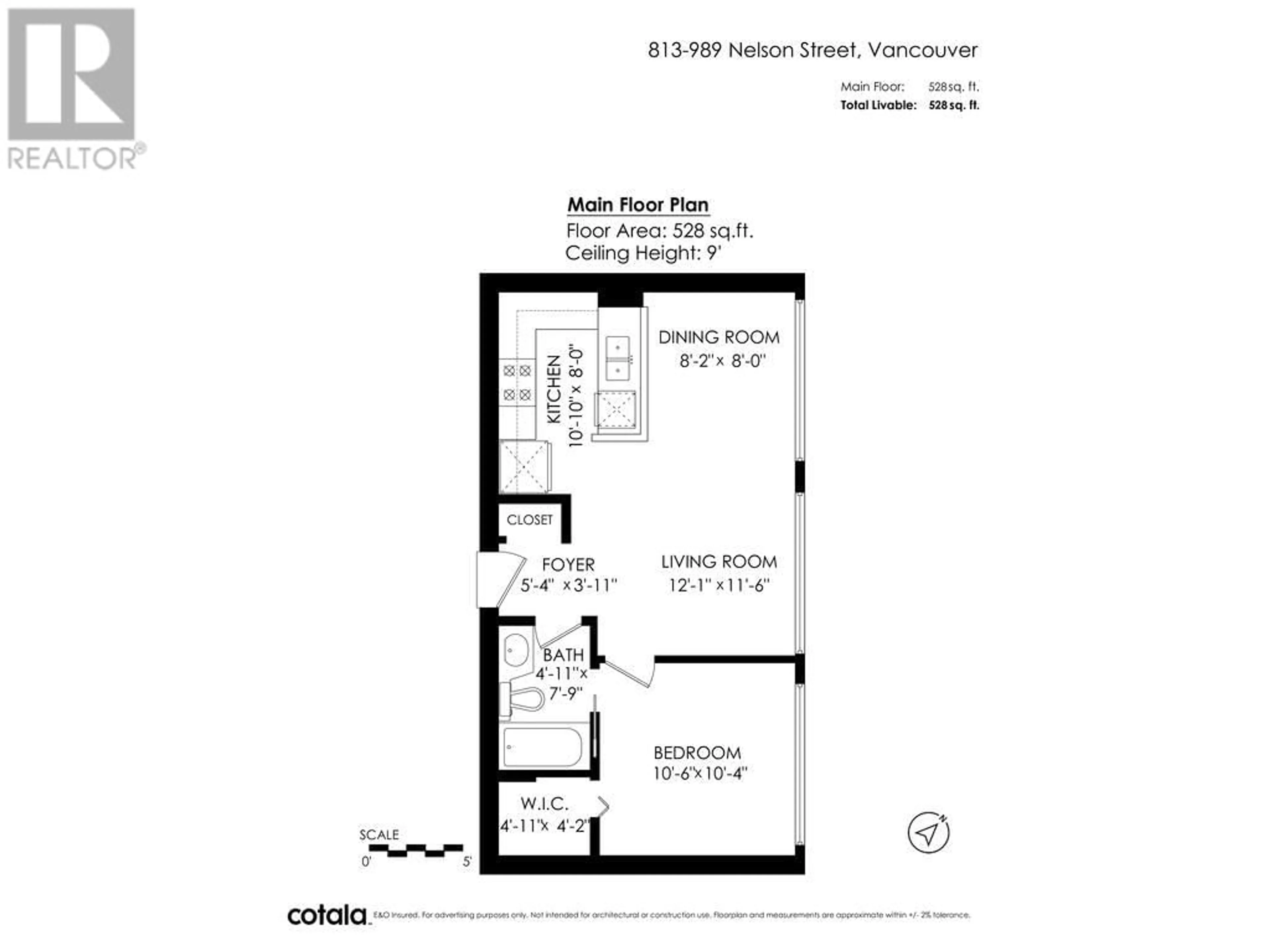 Floor plan for 813 - 989 NELSON STREET, Vancouver British Columbia V6Z2S1