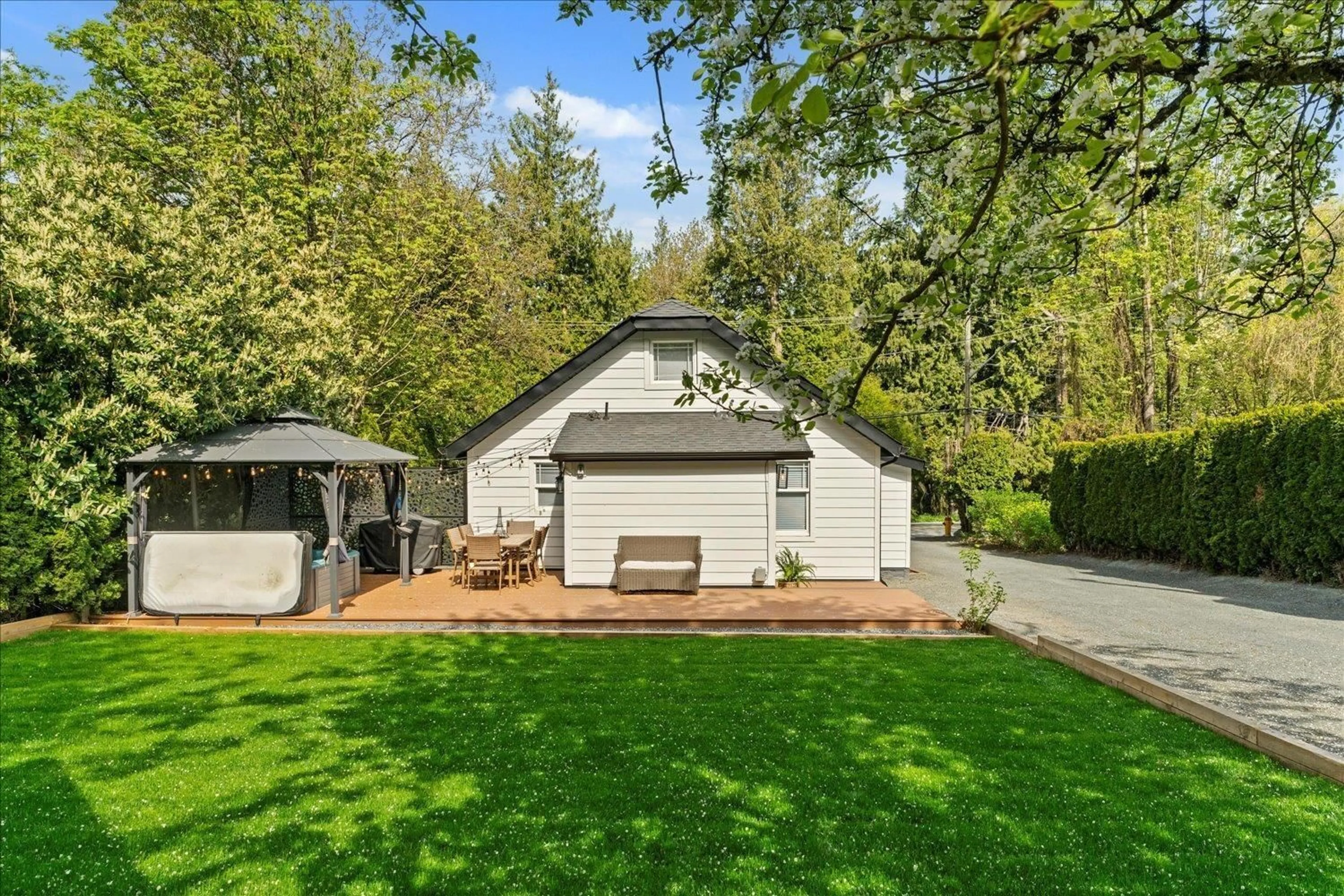 A pic from outside/outdoor area/front of a property/back of a property/a pic from drone, street for 45346 VEDDER MOUNTAIN ROAD, Cultus Lake British Columbia V2R4C3