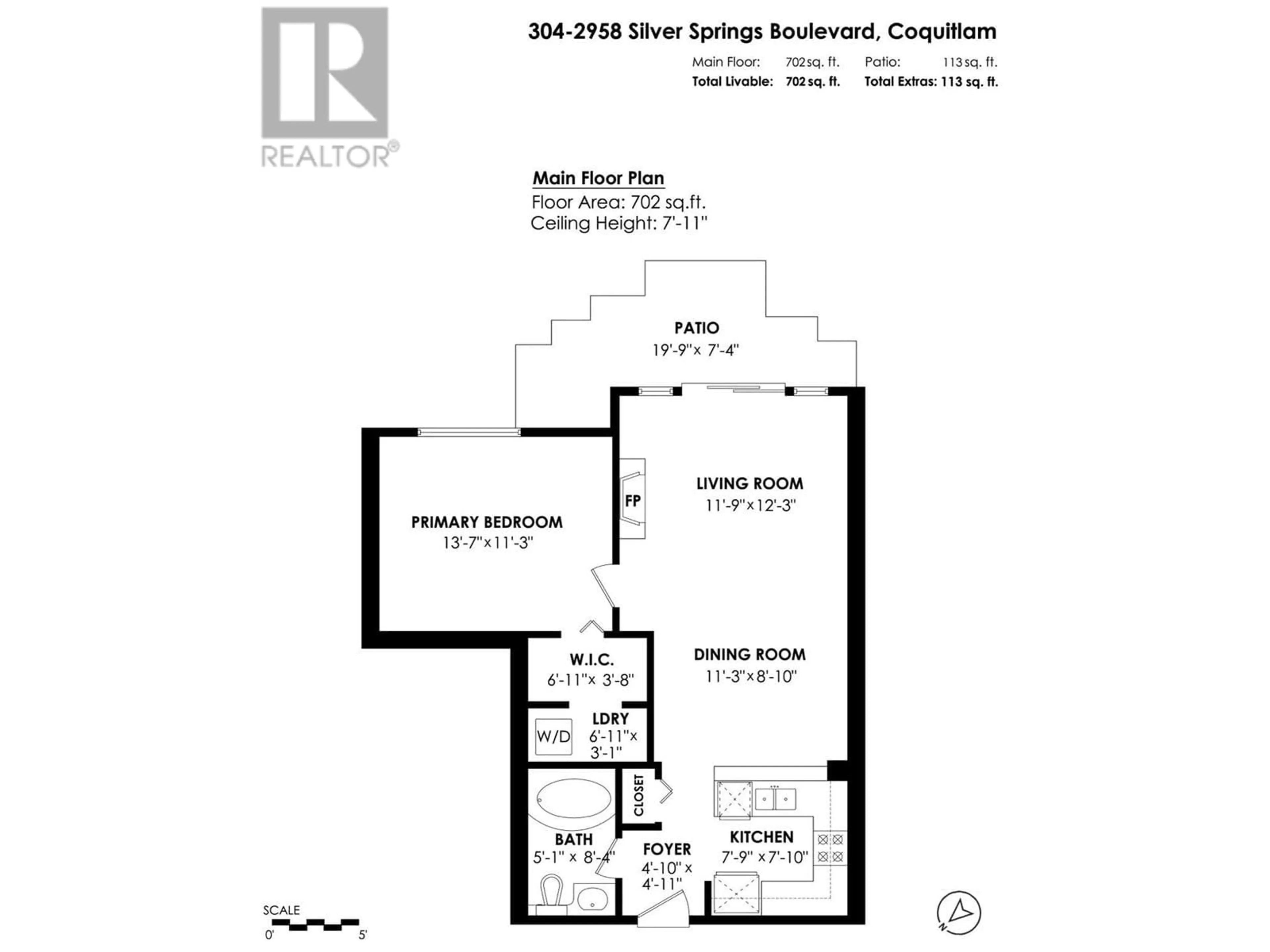 Floor plan for 304 - 2958 SILVER SPRINGS BOULEVARD, Coquitlam British Columbia V3E3R9