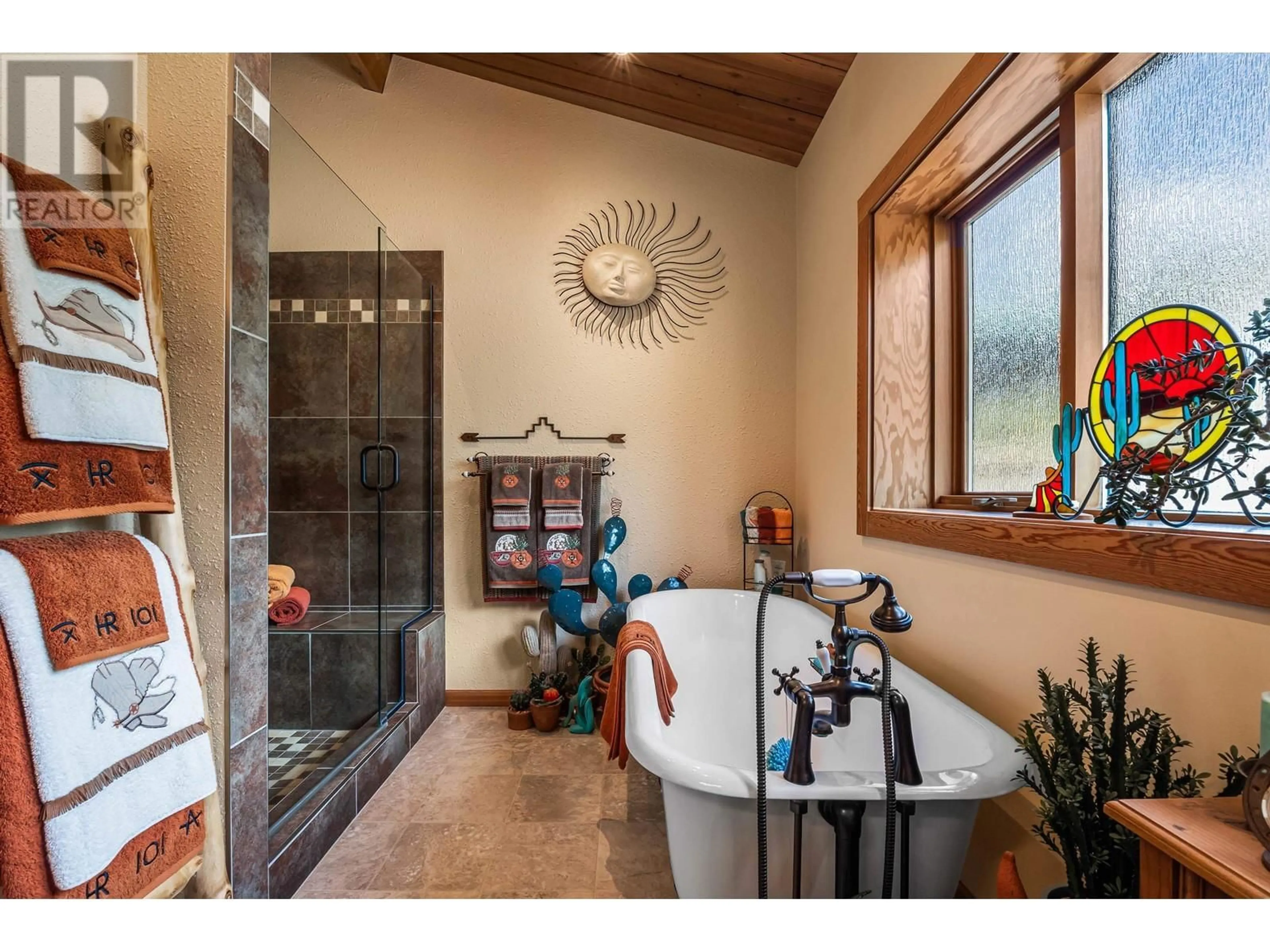 Contemporary bathroom, ceramic/tile floor for 7315 SHERTENLIB ROAD, Bridge Lake British Columbia V0K1X2