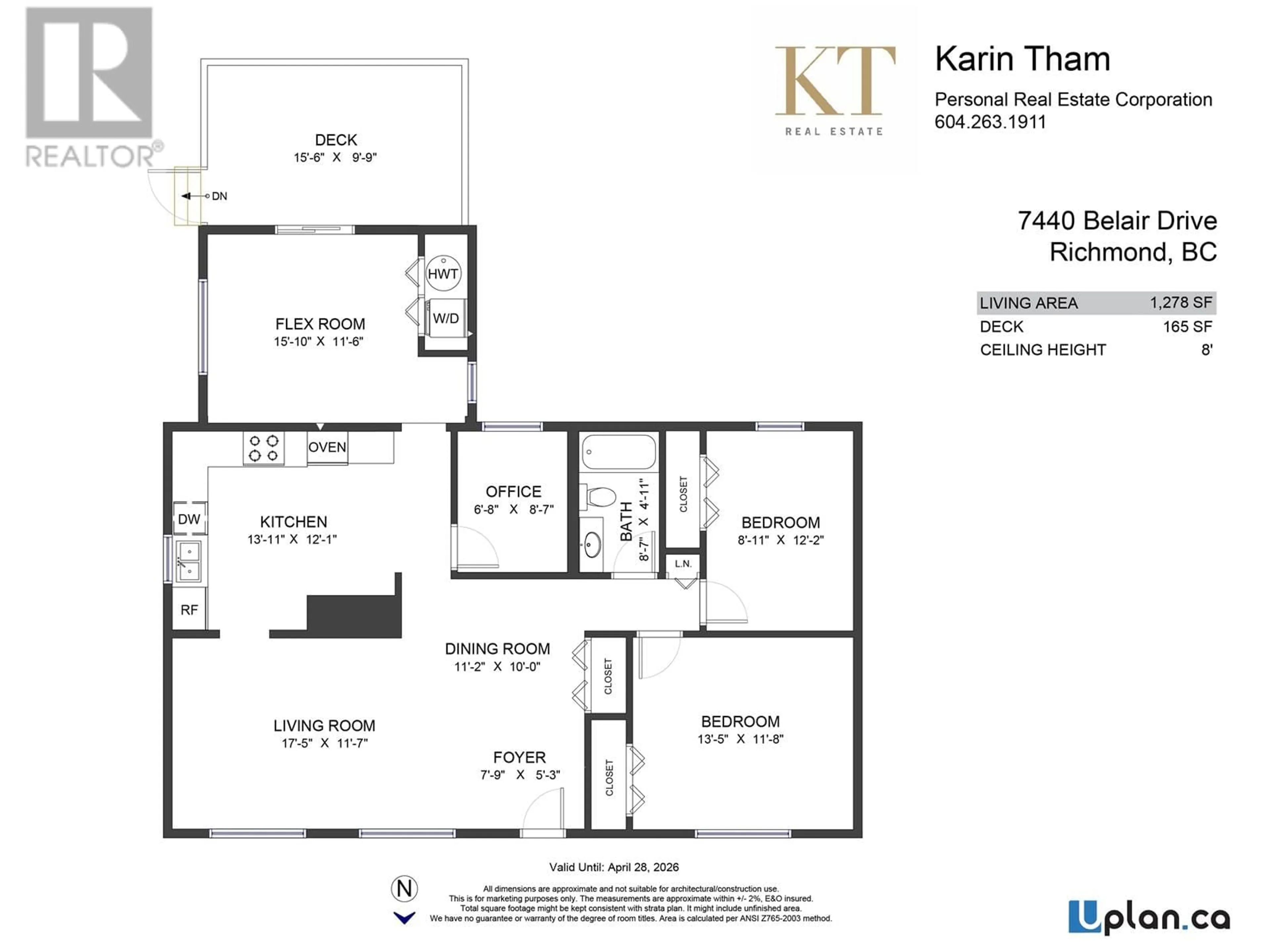 Floor plan for 7440 BELAIR DRIVE, Richmond British Columbia V7A1B6