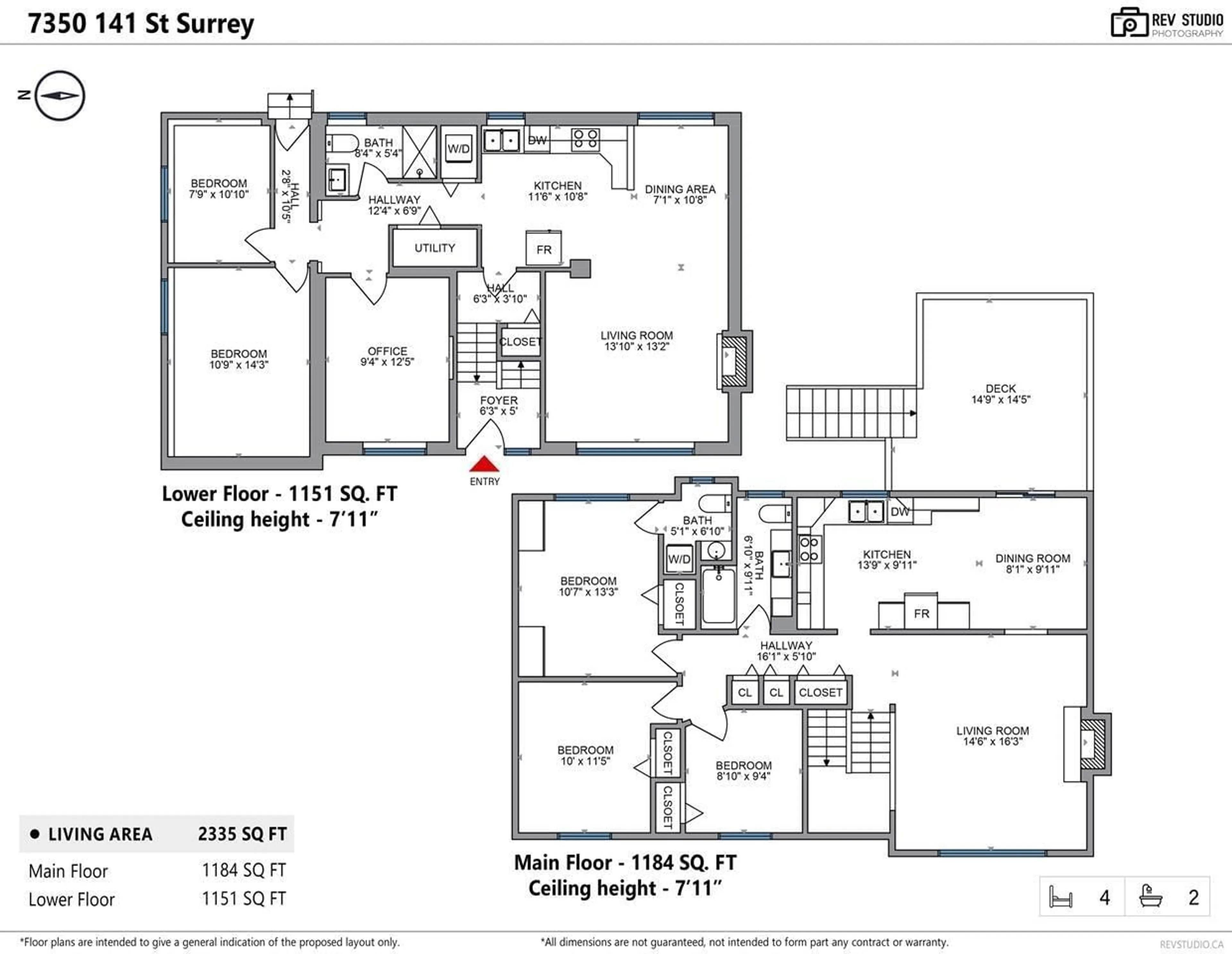 Floor plan for 7350 141, Surrey British Columbia V3W7L1