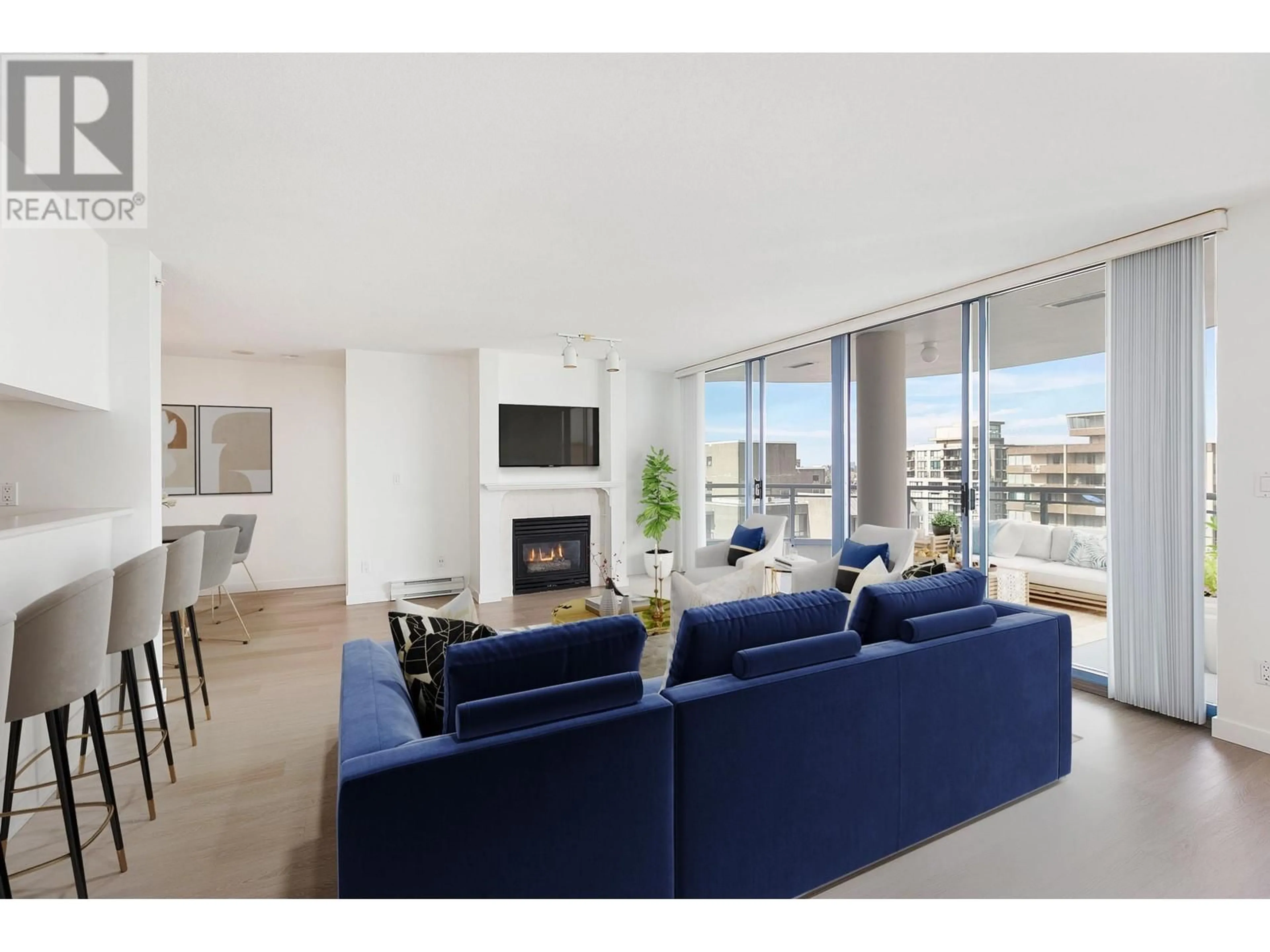 Living room with furniture, unknown for 1601 - 719 PRINCESS STREET, New Westminster British Columbia V3M6T9