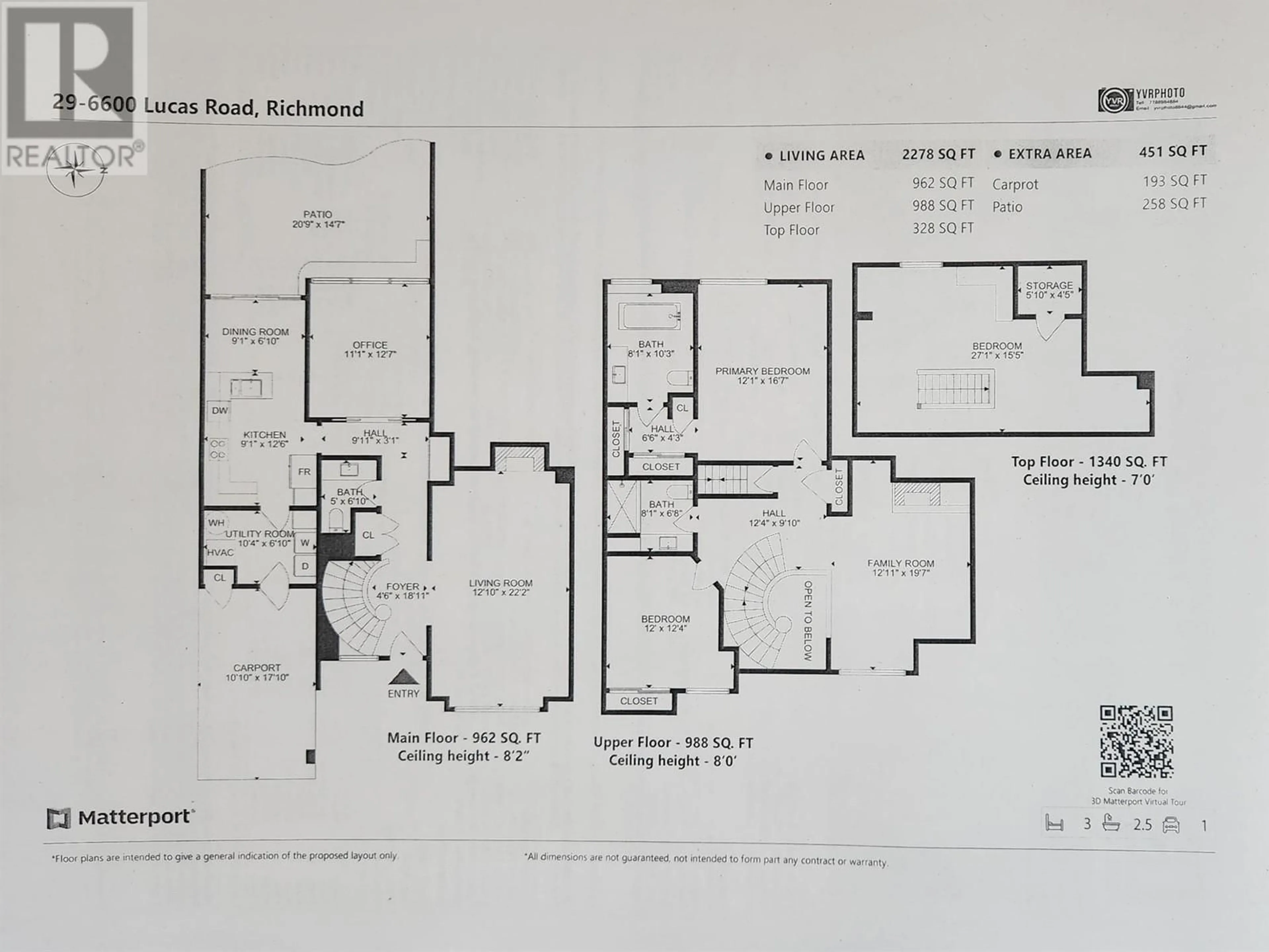 Floor plan for 29 - 6600 LUCAS ROAD, Richmond British Columbia V7C4T1