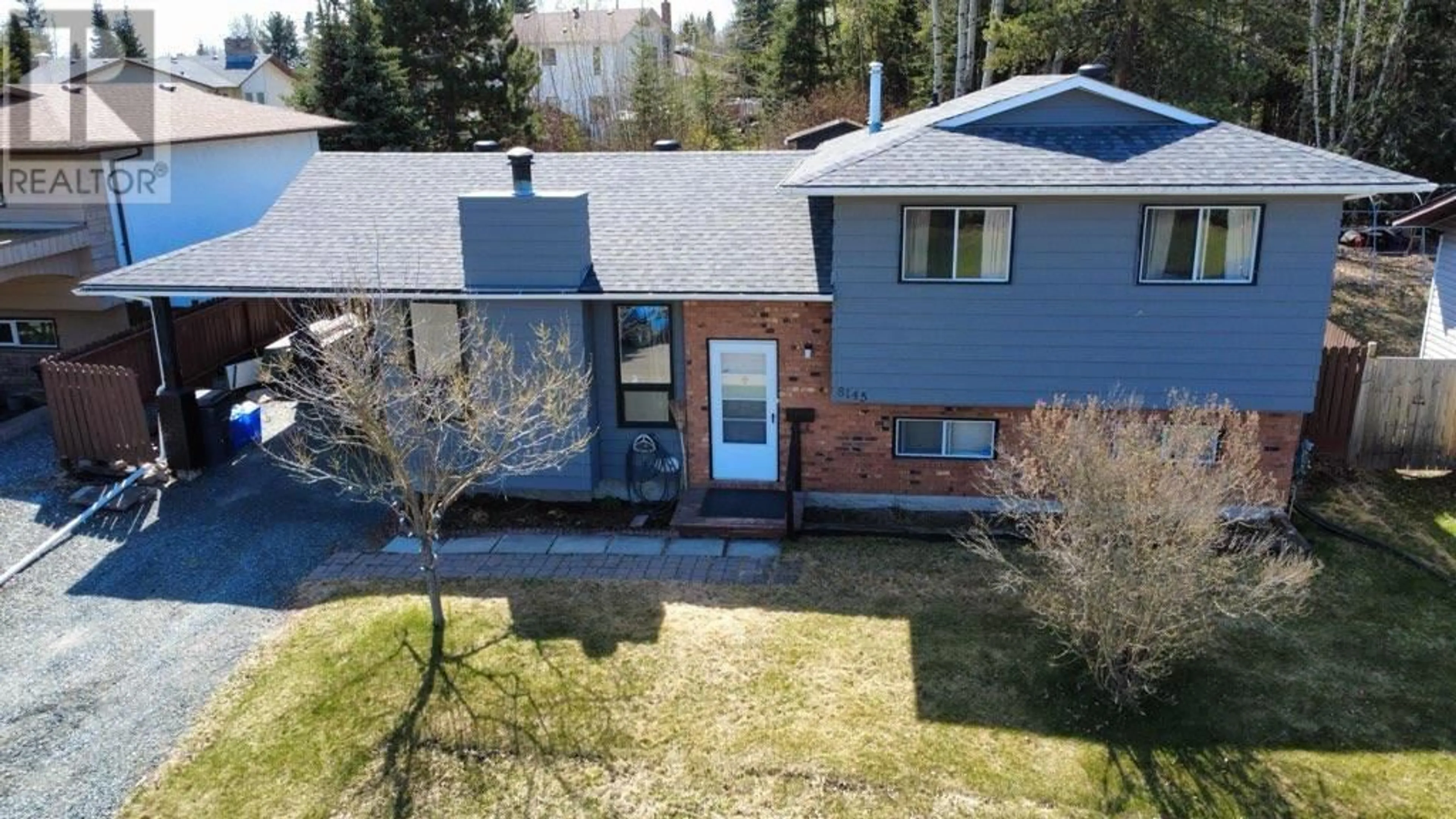 A pic from outside/outdoor area/front of a property/back of a property/a pic from drone, street for 8145 ST LAWRENCE AVENUE, Prince George British Columbia V2N4K6