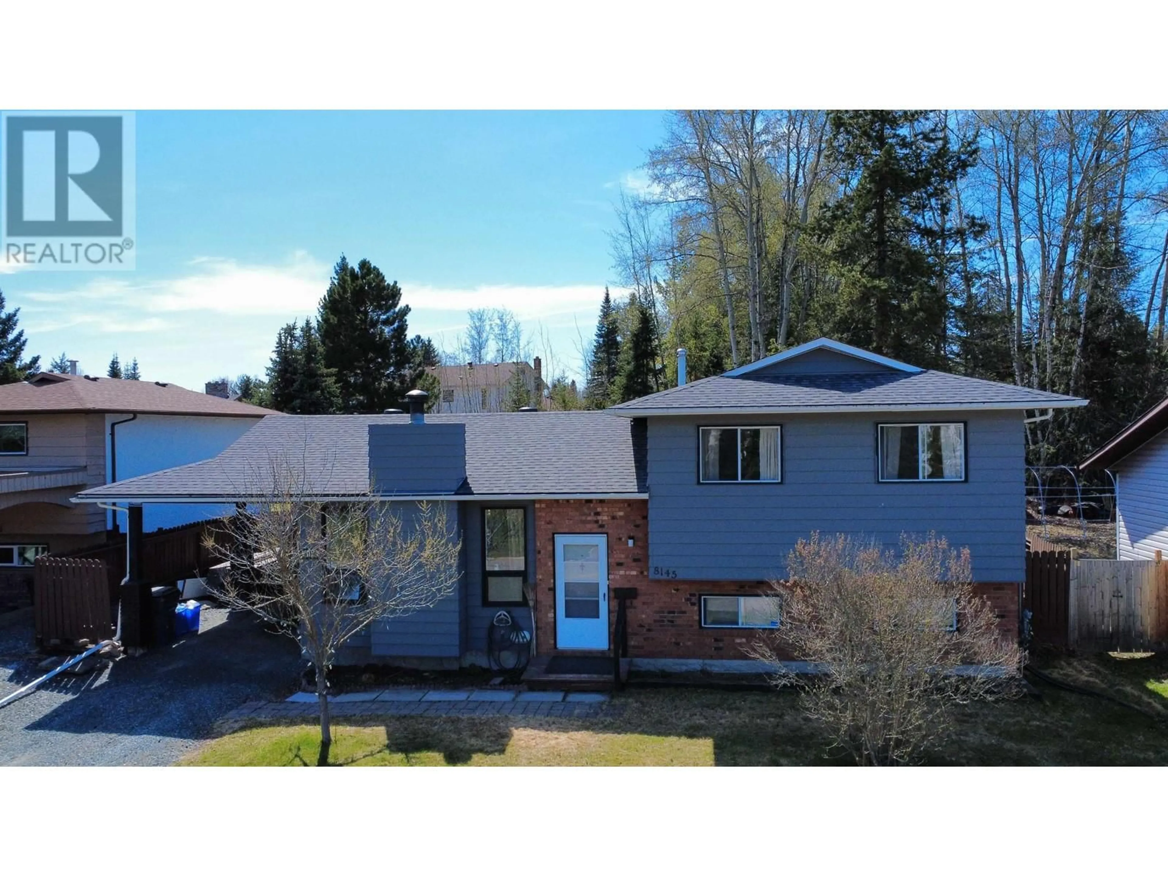 A pic from outside/outdoor area/front of a property/back of a property/a pic from drone, mountain view for 8145 ST LAWRENCE AVENUE, Prince George British Columbia V2N4K6