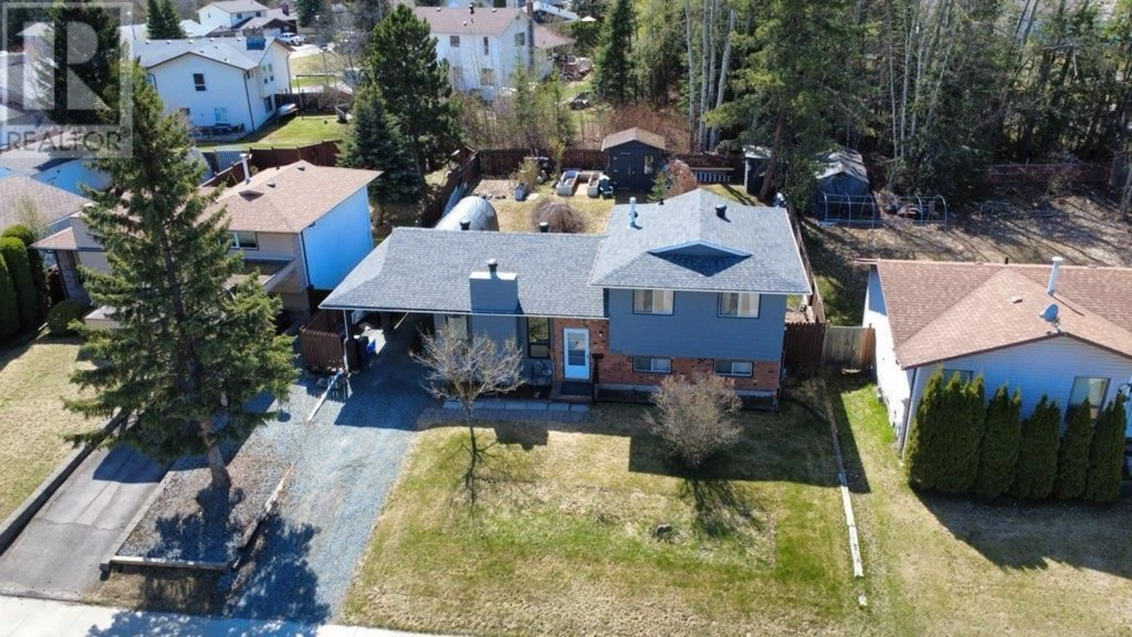 A pic from outside/outdoor area/front of a property/back of a property/a pic from drone, street for 8145 ST LAWRENCE AVENUE, Prince George British Columbia V2N4K6