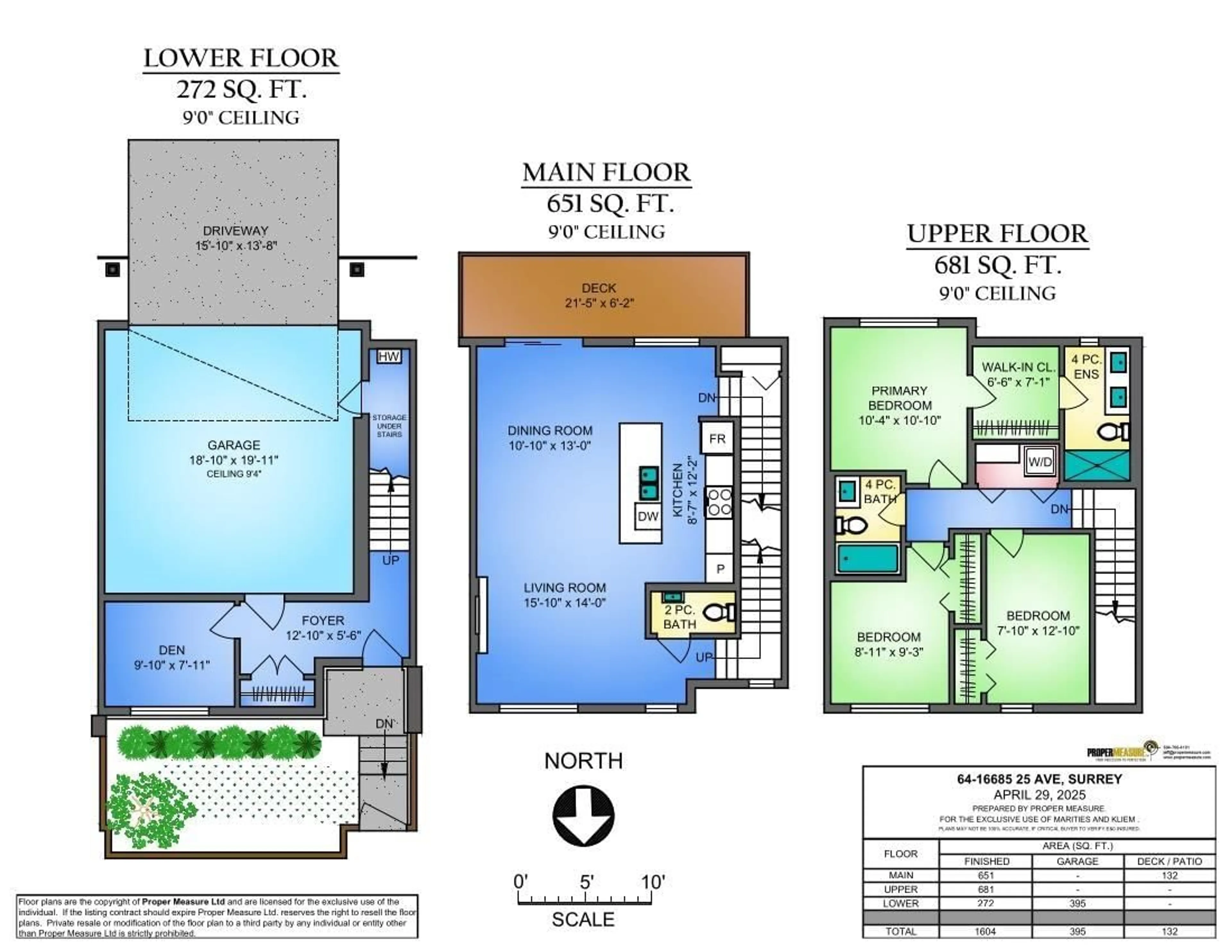 Floor plan for 64 - 16685 25, Surrey British Columbia V3Z0Z4