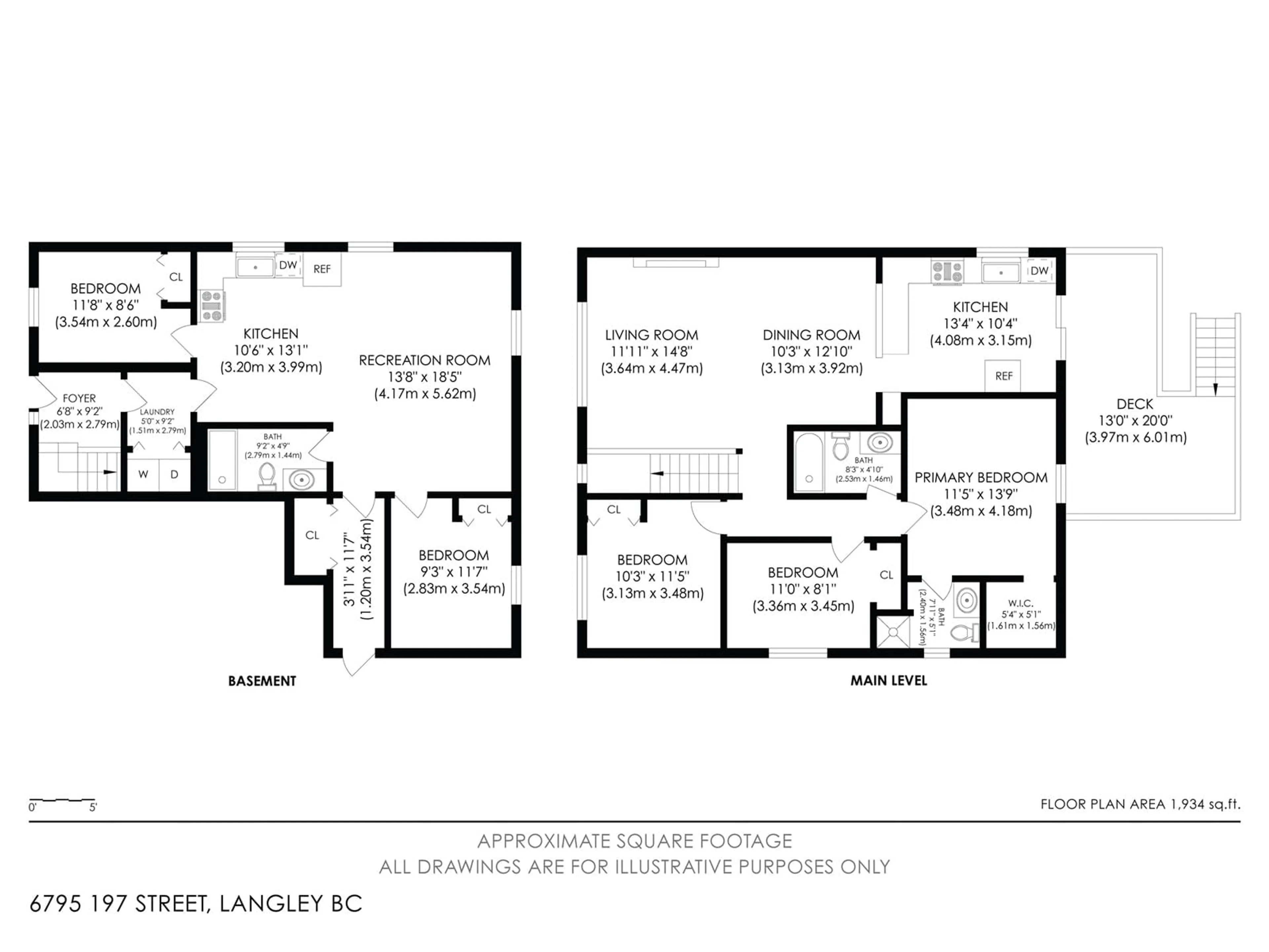 Floor plan for 6795 197, Langley British Columbia V2Y1G8