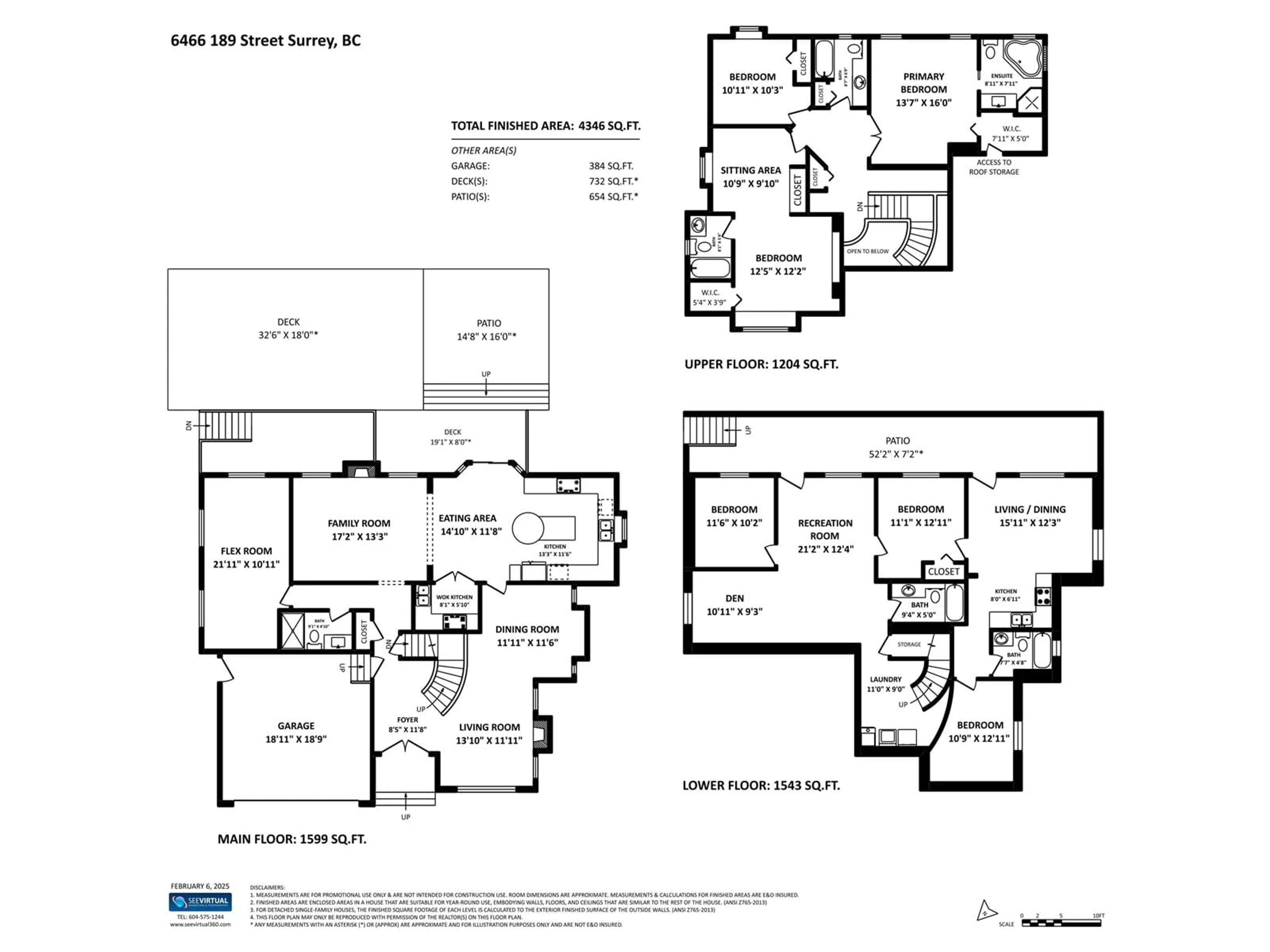 Floor plan for 6466 189, Surrey British Columbia V3S8V4