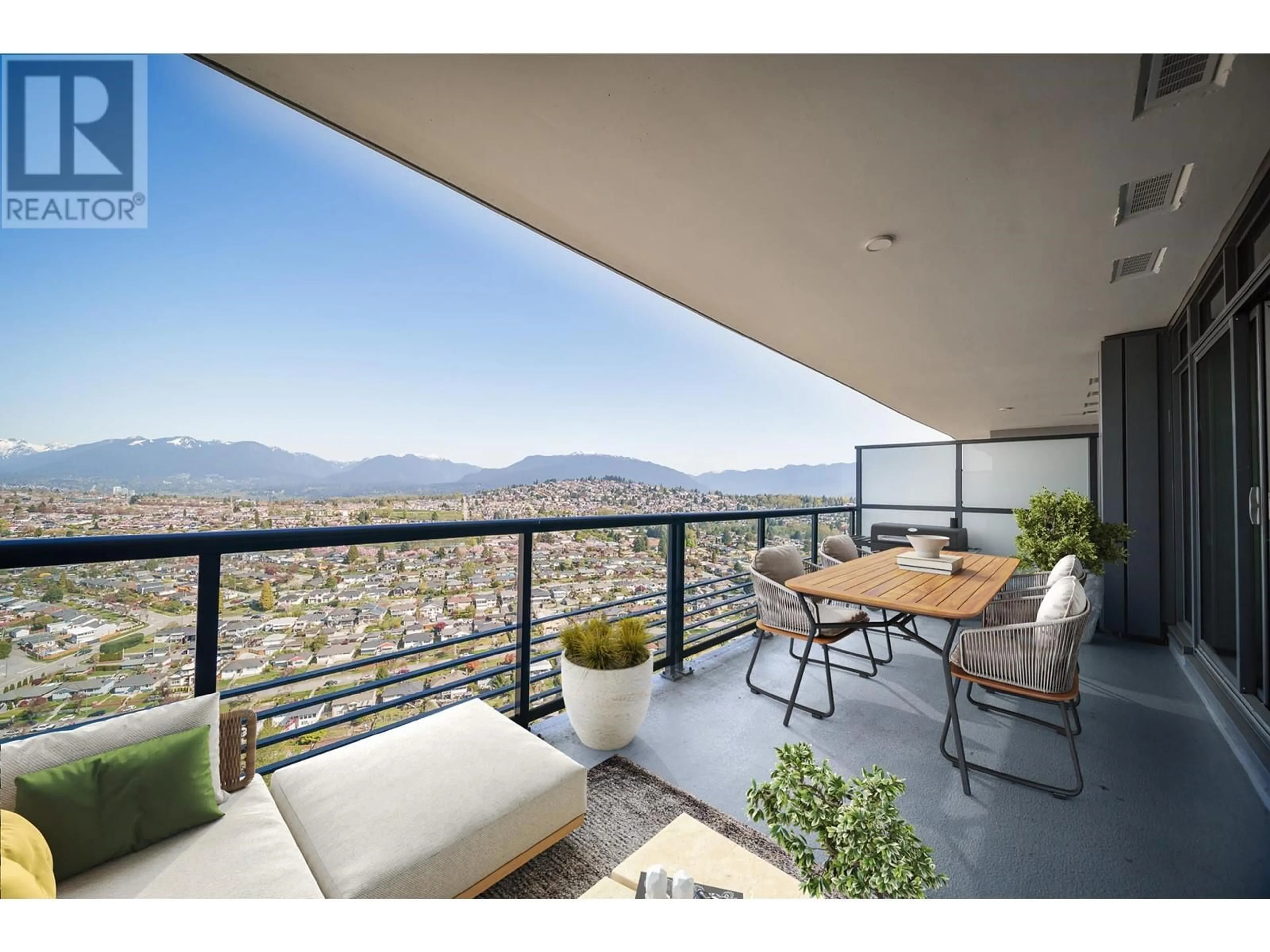 Balcony in the apartment, mountain view for 3805 - 4730 LOUGHEED HIGHWAY, Burnaby British Columbia V5C0M9