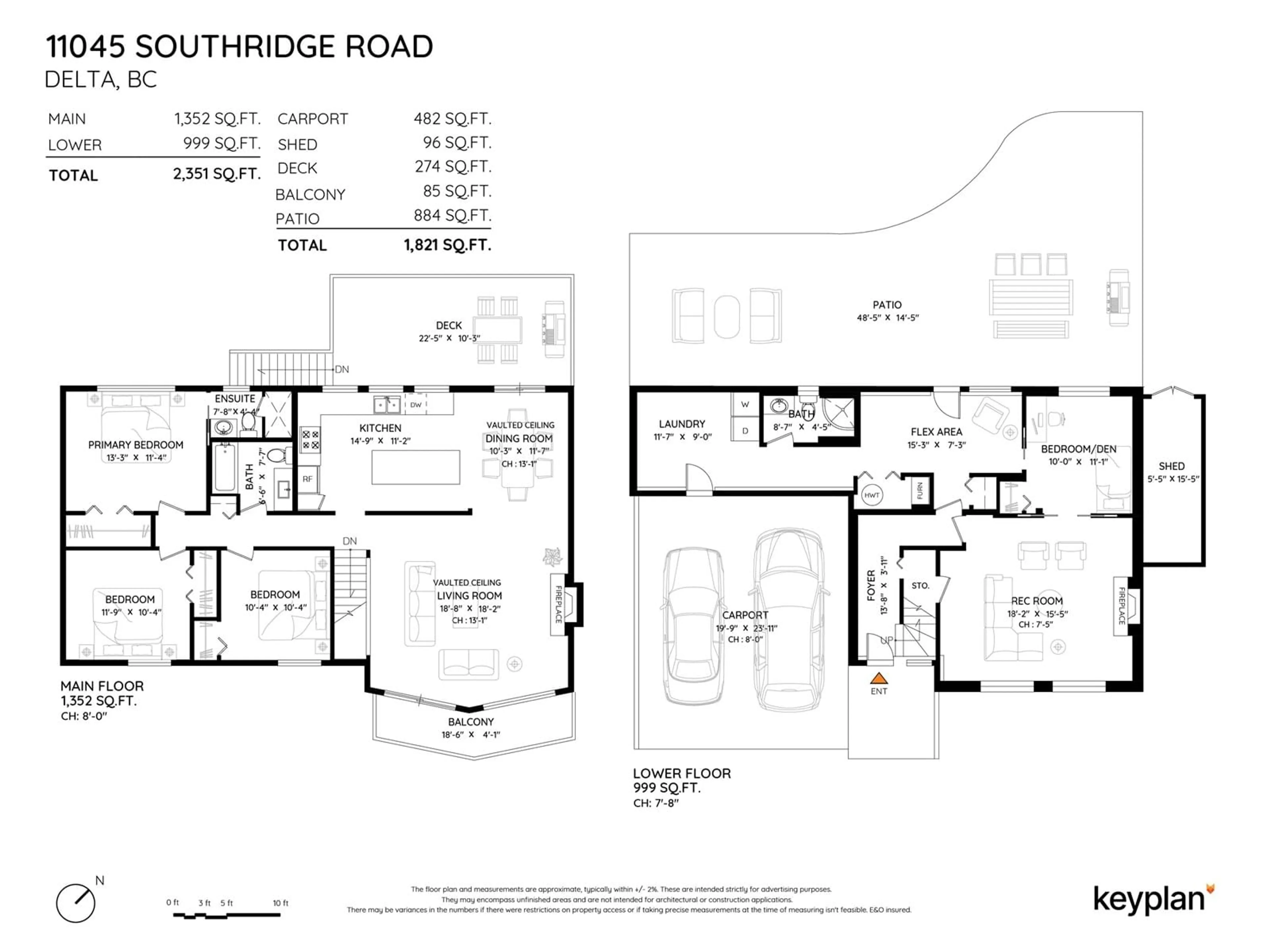 Floor plan for 11045 SOUTHRIDGE, Delta British Columbia V4E2M3