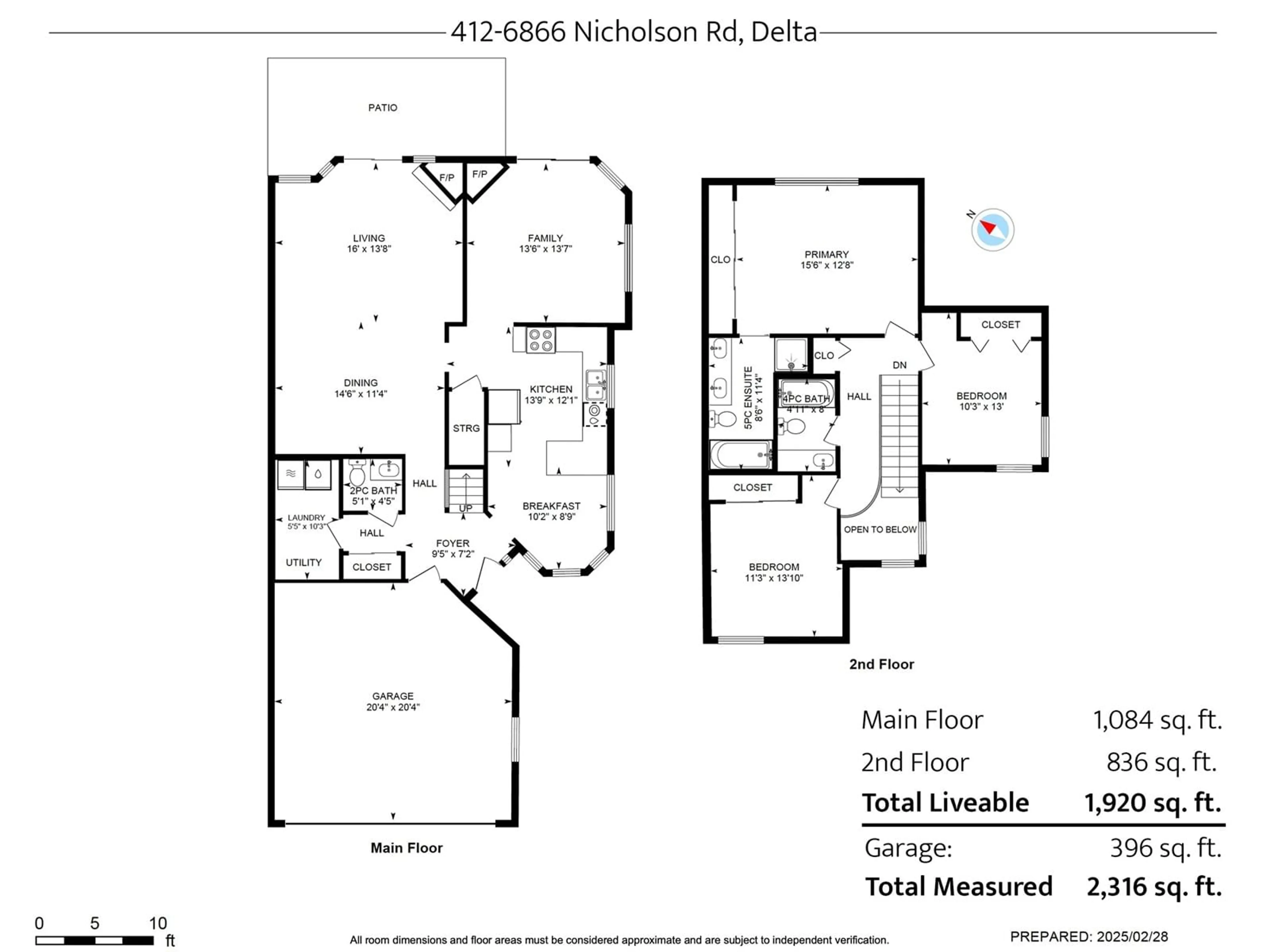 Floor plan for 412 - 6866 NICHOLSON, Delta British Columbia V4E3M6