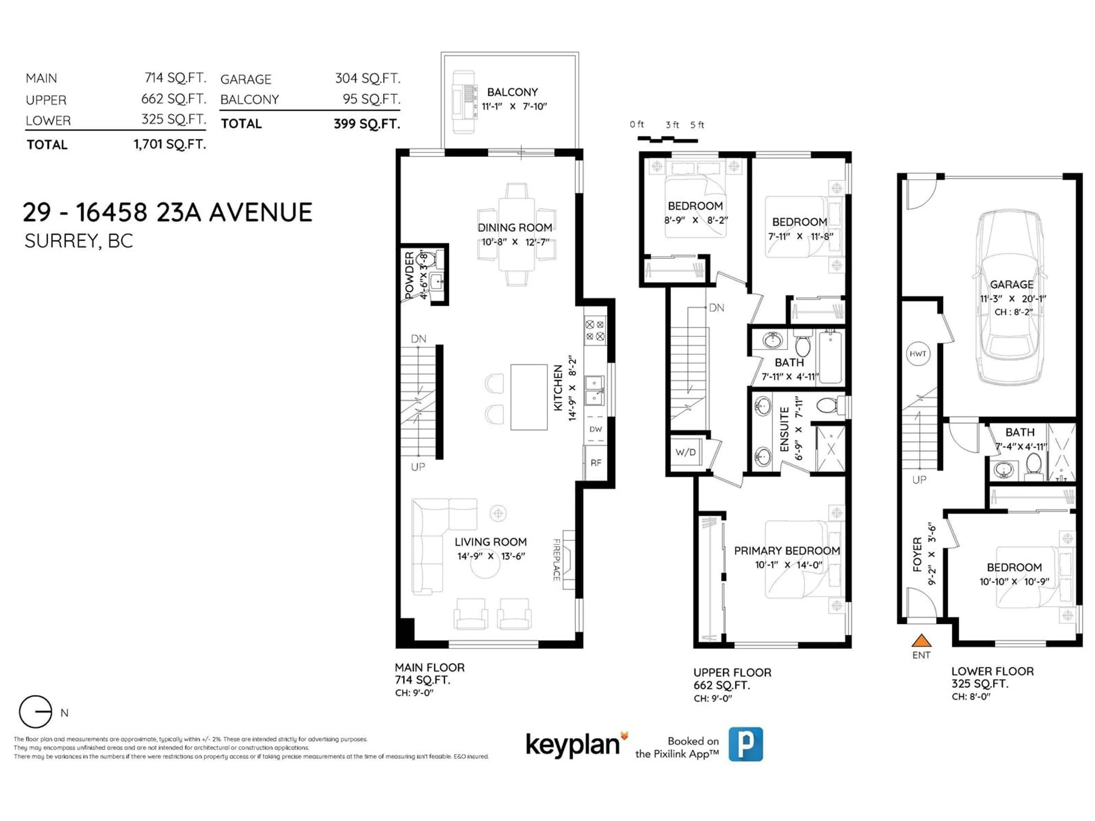 Floor plan for 29 - 16458 23A, Surrey British Columbia V3Z0L9
