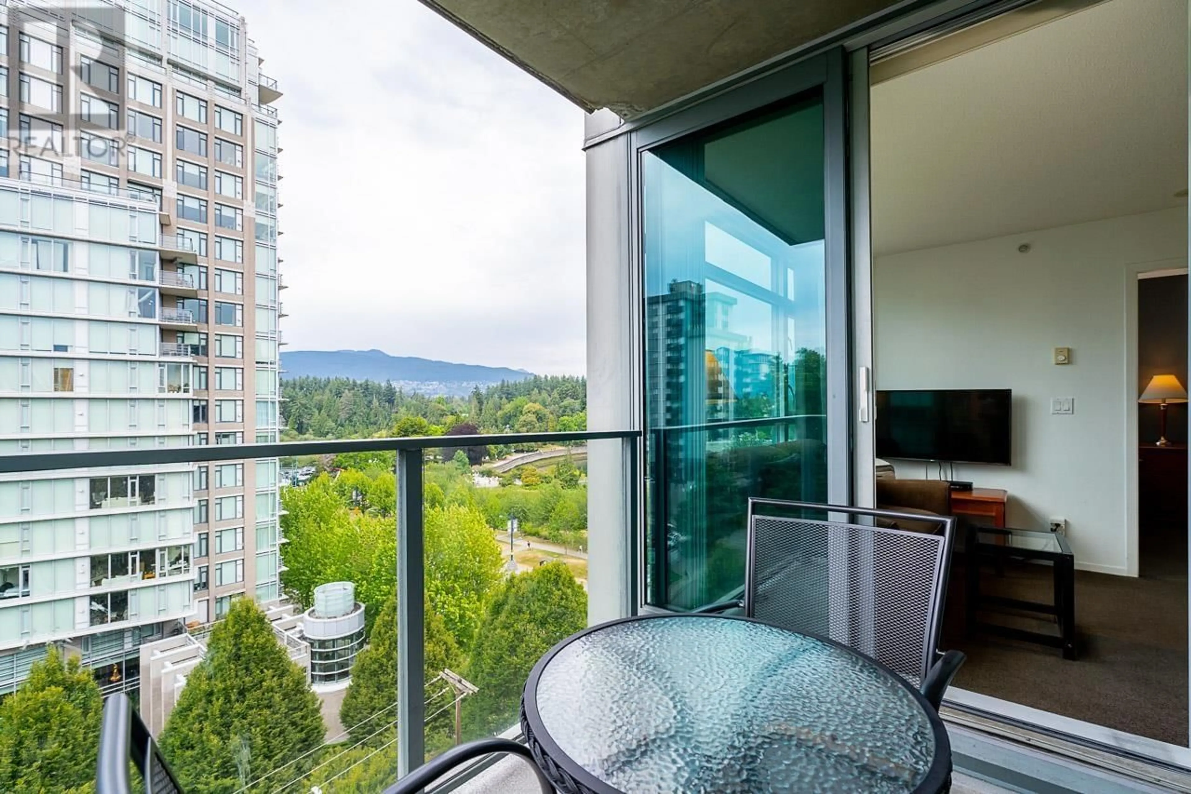 Balcony in the apartment, water/lake/river/ocean view for 1010 - 1889 ALBERNI STREET, Vancouver British Columbia V6G3G7