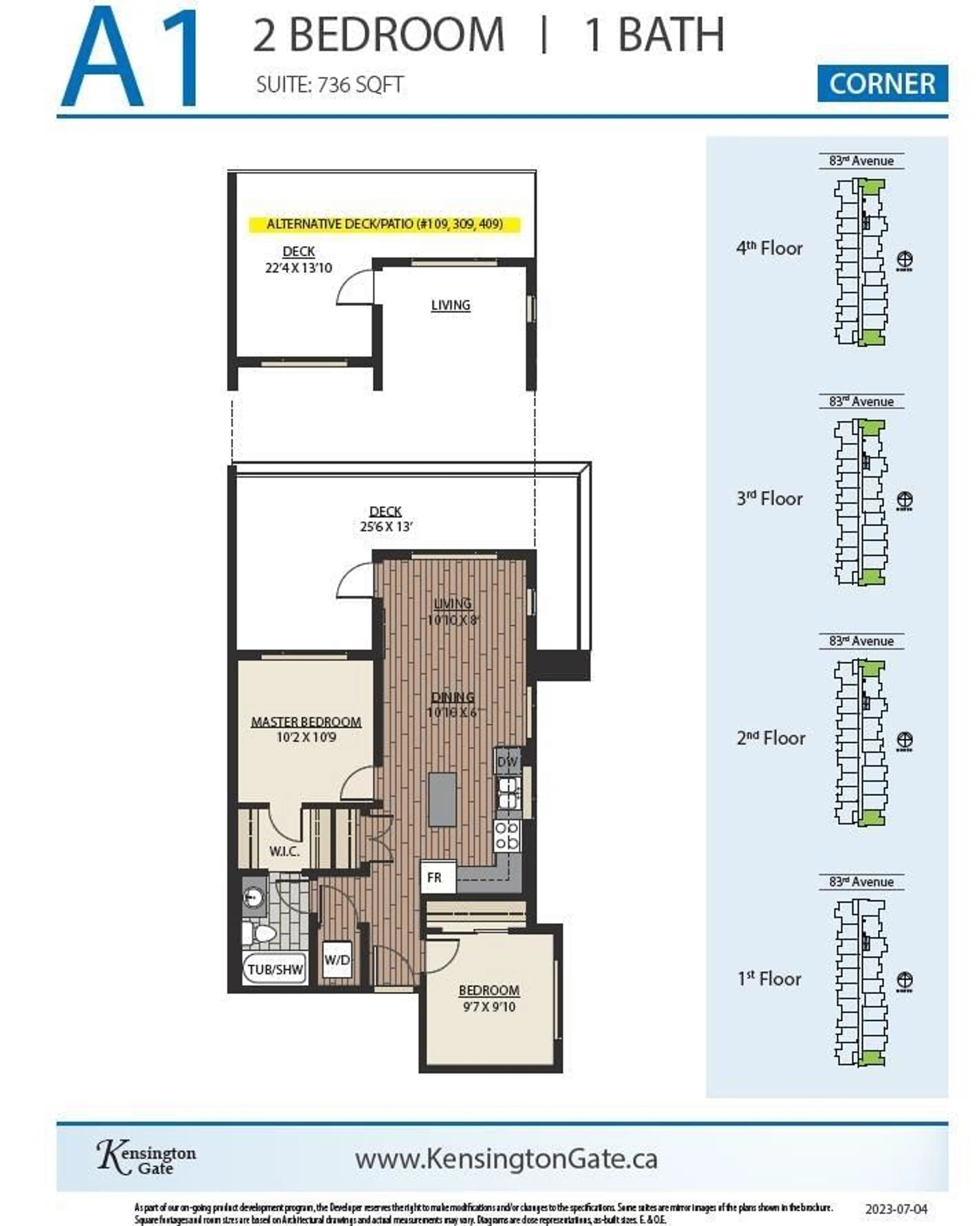 Floor plan for 408 - 20932 83, Langley British Columbia V0V0V0