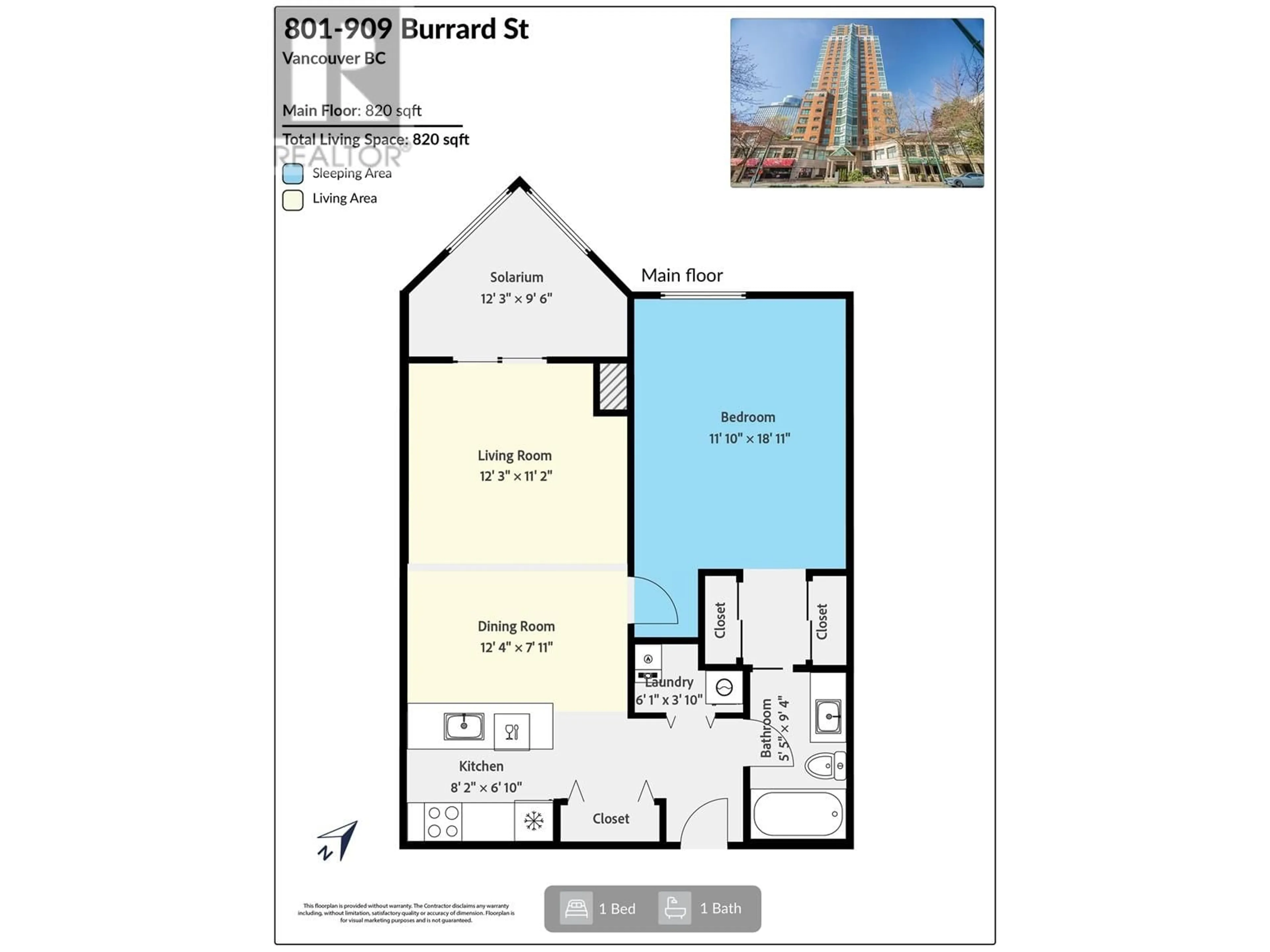 Floor plan for 801 - 909 BURRARD STREET, Vancouver British Columbia V6Z2N2