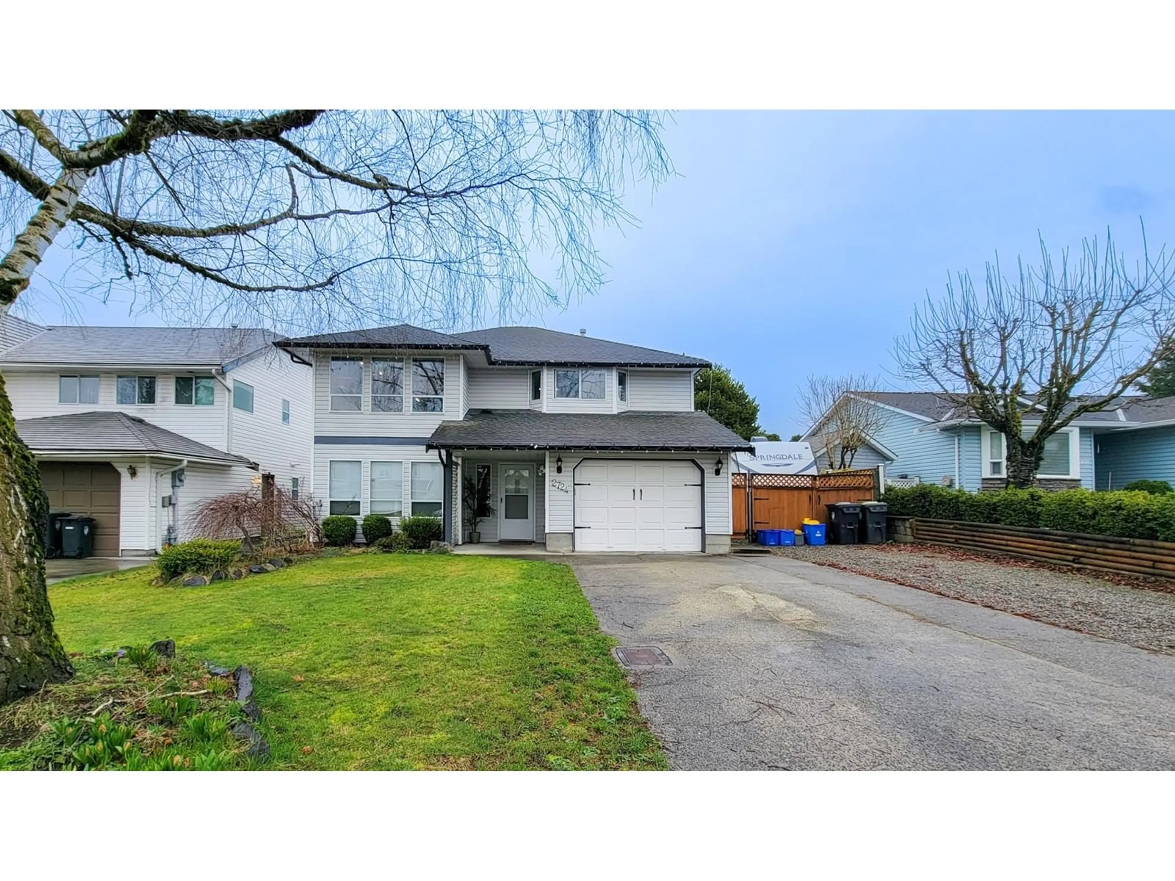 Home with vinyl exterior material, street for 2724 272B STREET, Langley British Columbia V4W3K1