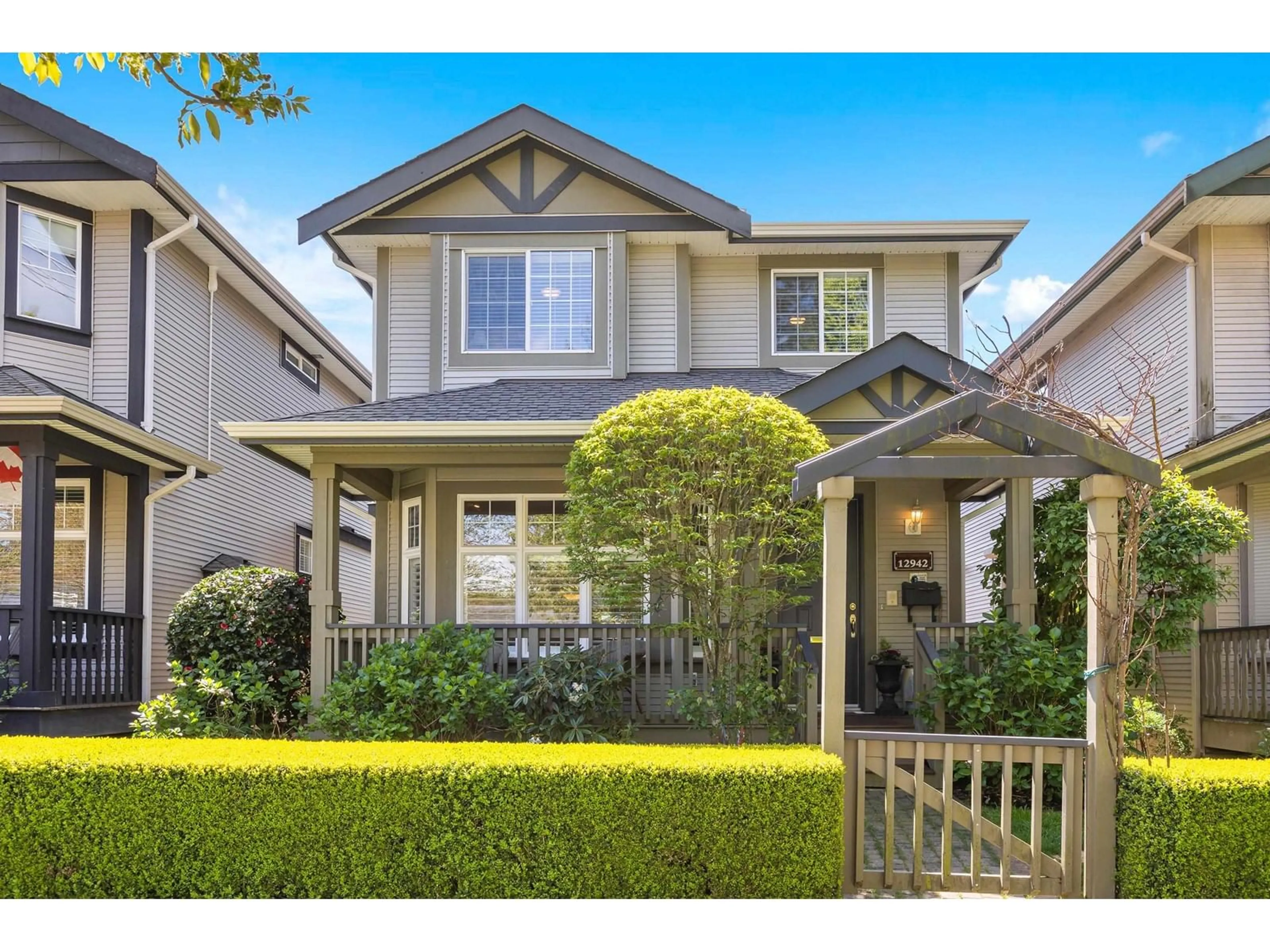 Home with vinyl exterior material, street for 12942 16TH, Surrey British Columbia V4A1N7