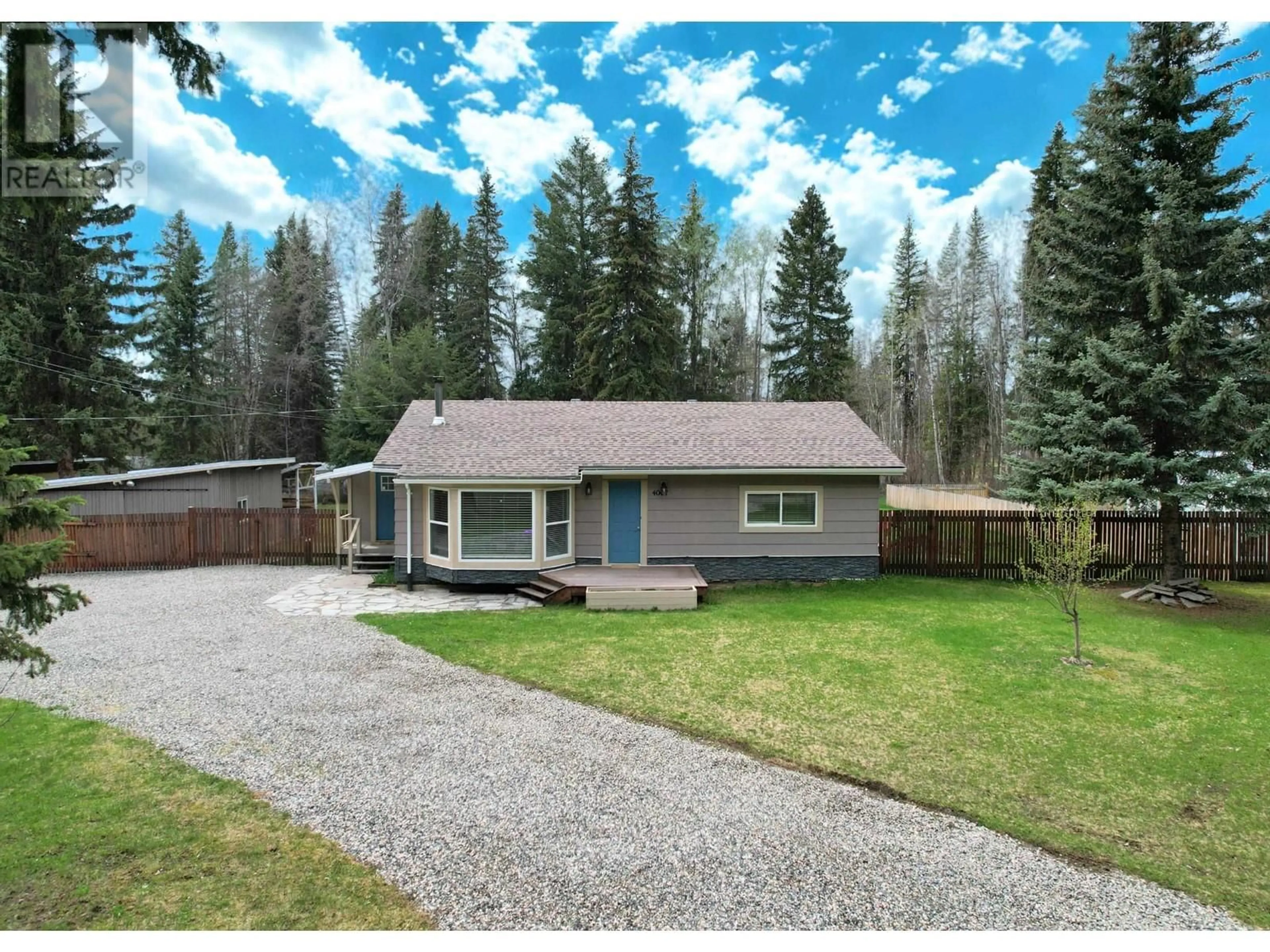 A pic from outside/outdoor area/front of a property/back of a property/a pic from drone, street for 4007 AIRD ROAD, Quesnel British Columbia V2J6V8