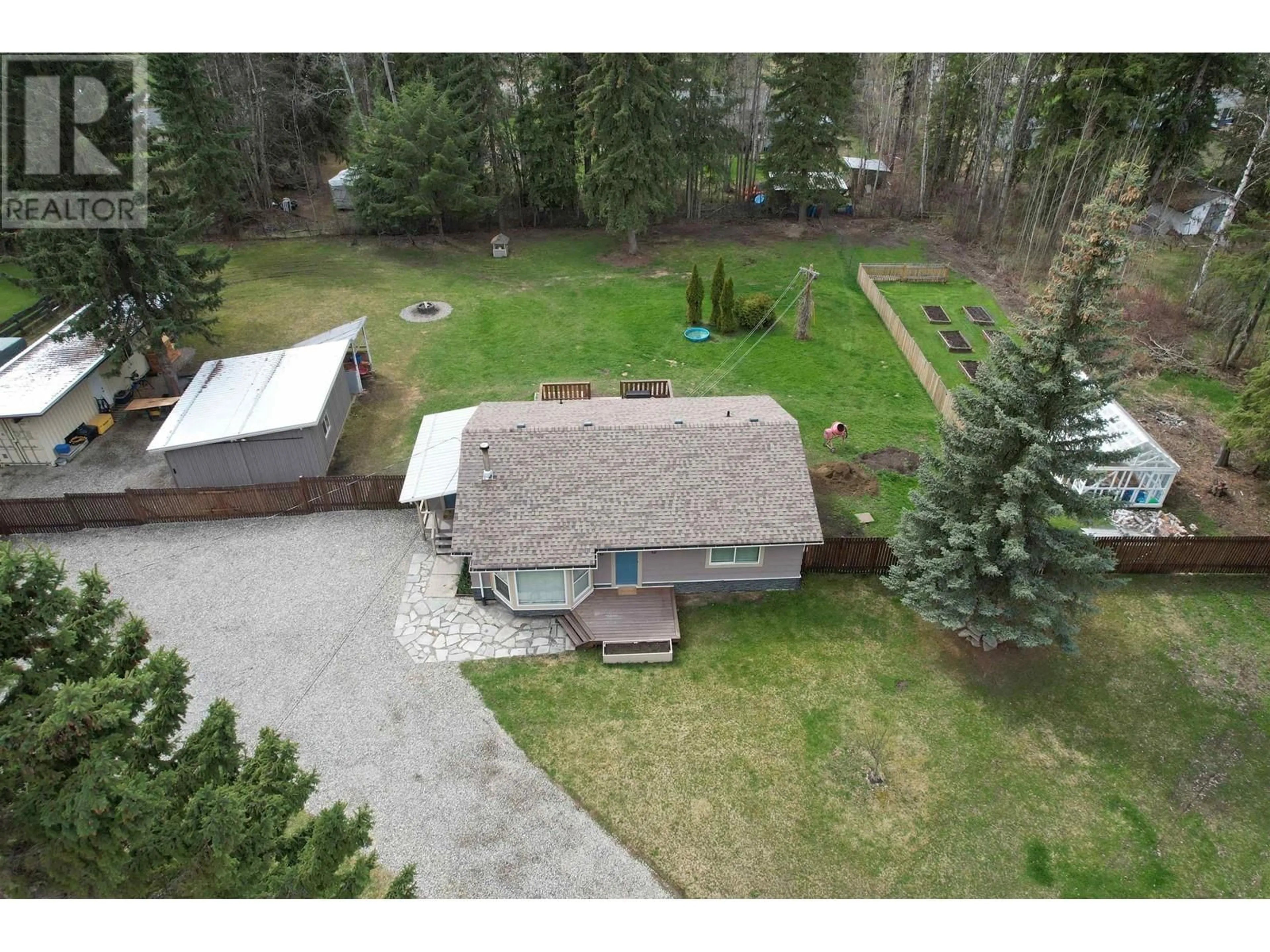 A pic from outside/outdoor area/front of a property/back of a property/a pic from drone, unknown for 4007 AIRD ROAD, Quesnel British Columbia V2J6V8