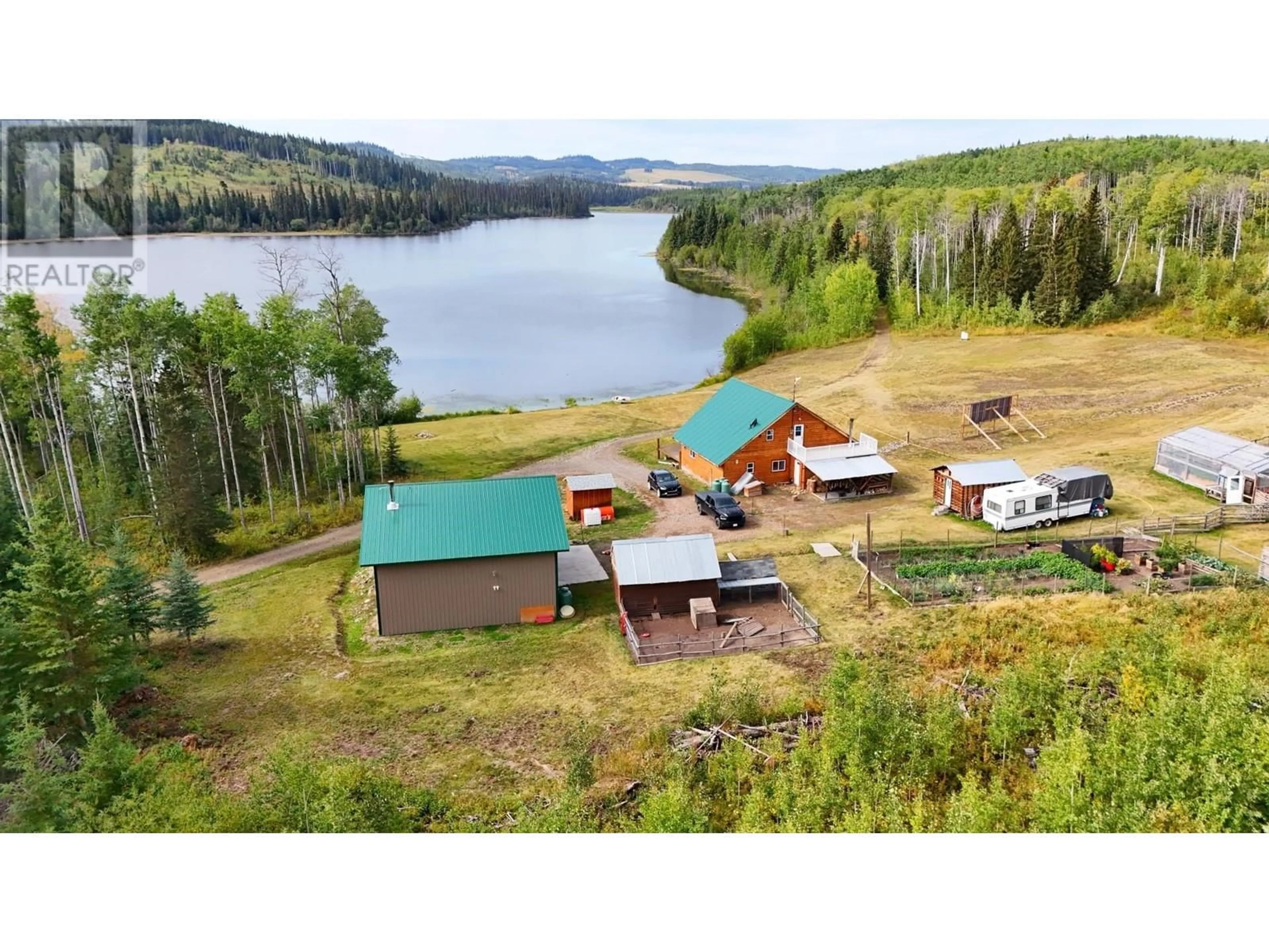 A pic from outside/outdoor area/front of a property/back of a property/a pic from drone, water/lake/river/ocean view for 29859 LINTON ROAD, Burns Lake British Columbia V0J2P0