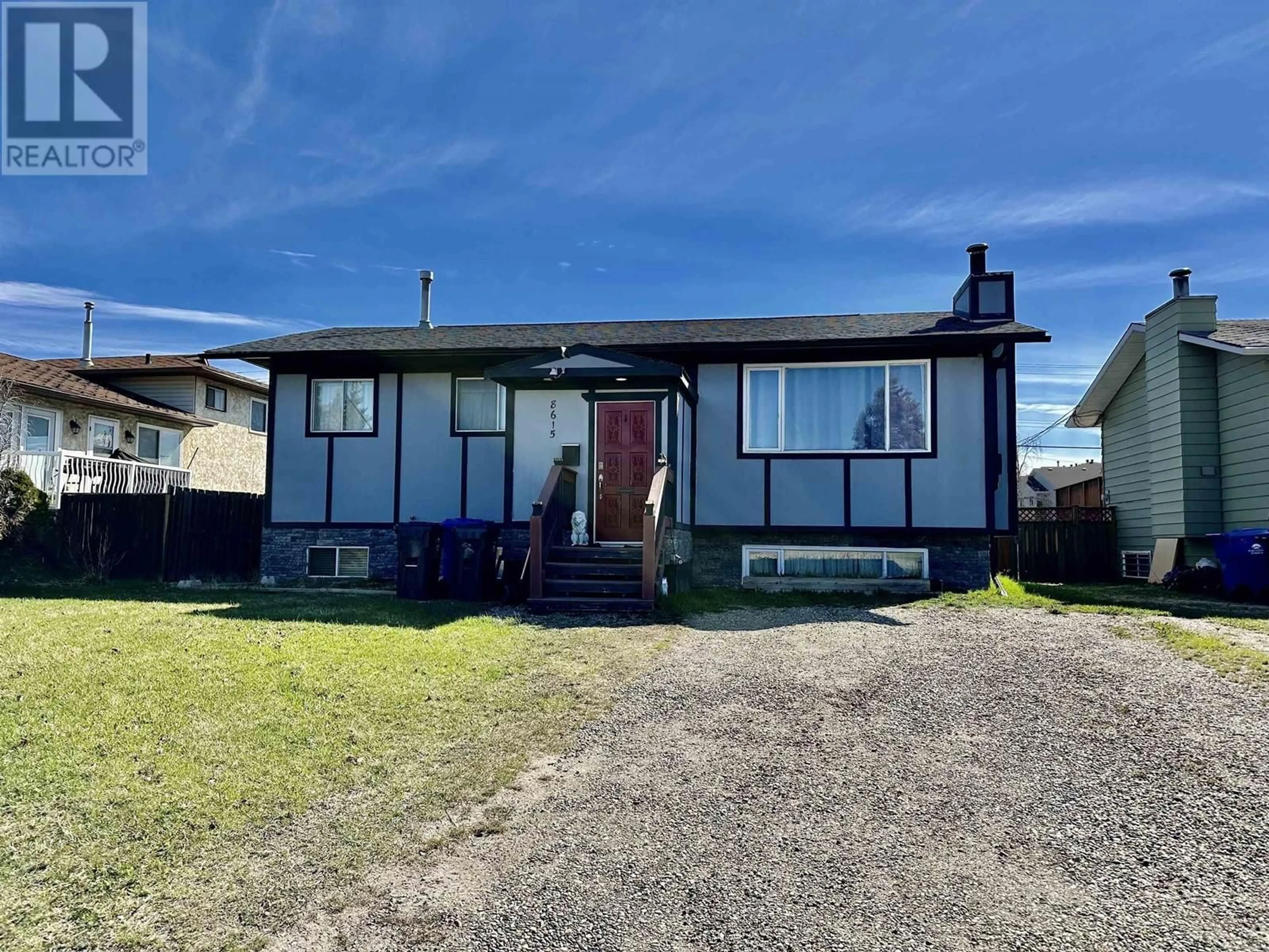 A pic from outside/outdoor area/front of a property/back of a property/a pic from drone, street for 8615 87 STREET, Fort St. John British Columbia V1J5T9