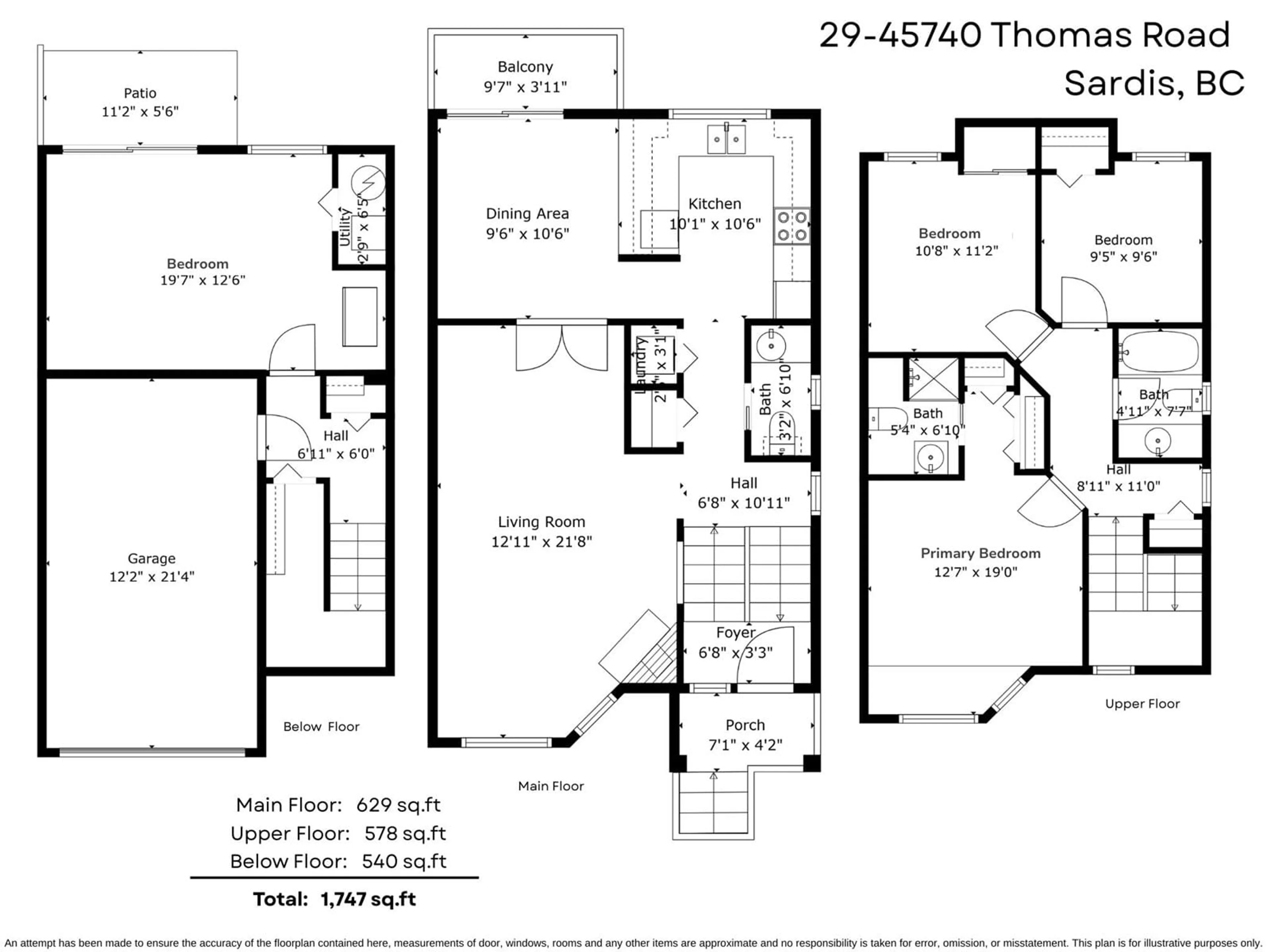 Floor plan for 29 - 45740 THOMAS ROAD, Chilliwack British Columbia V2R3V9