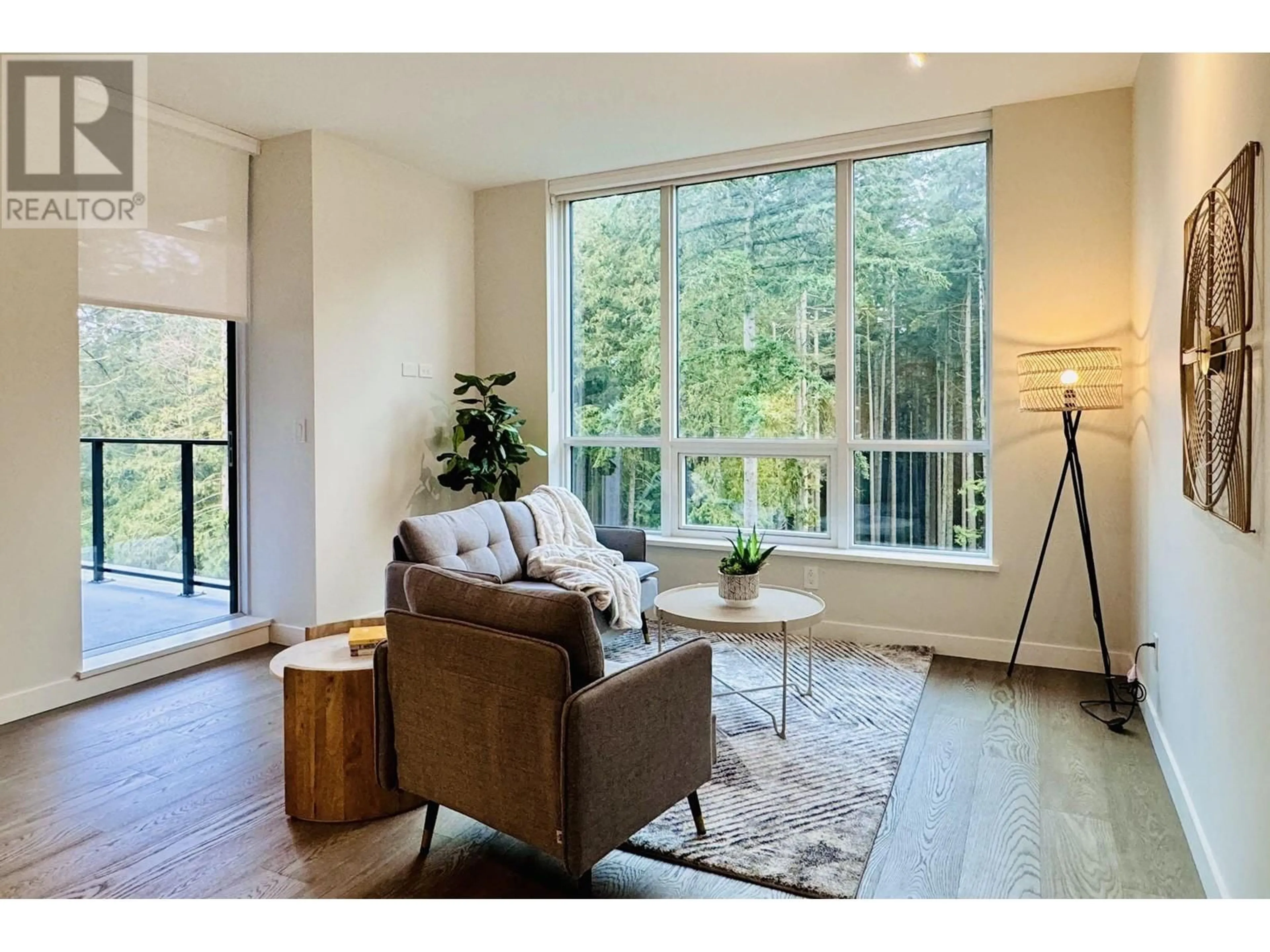 Living room with furniture, wood/laminate floor for 305 - 5608 BERTON AVENUE, Vancouver British Columbia V6S0M6