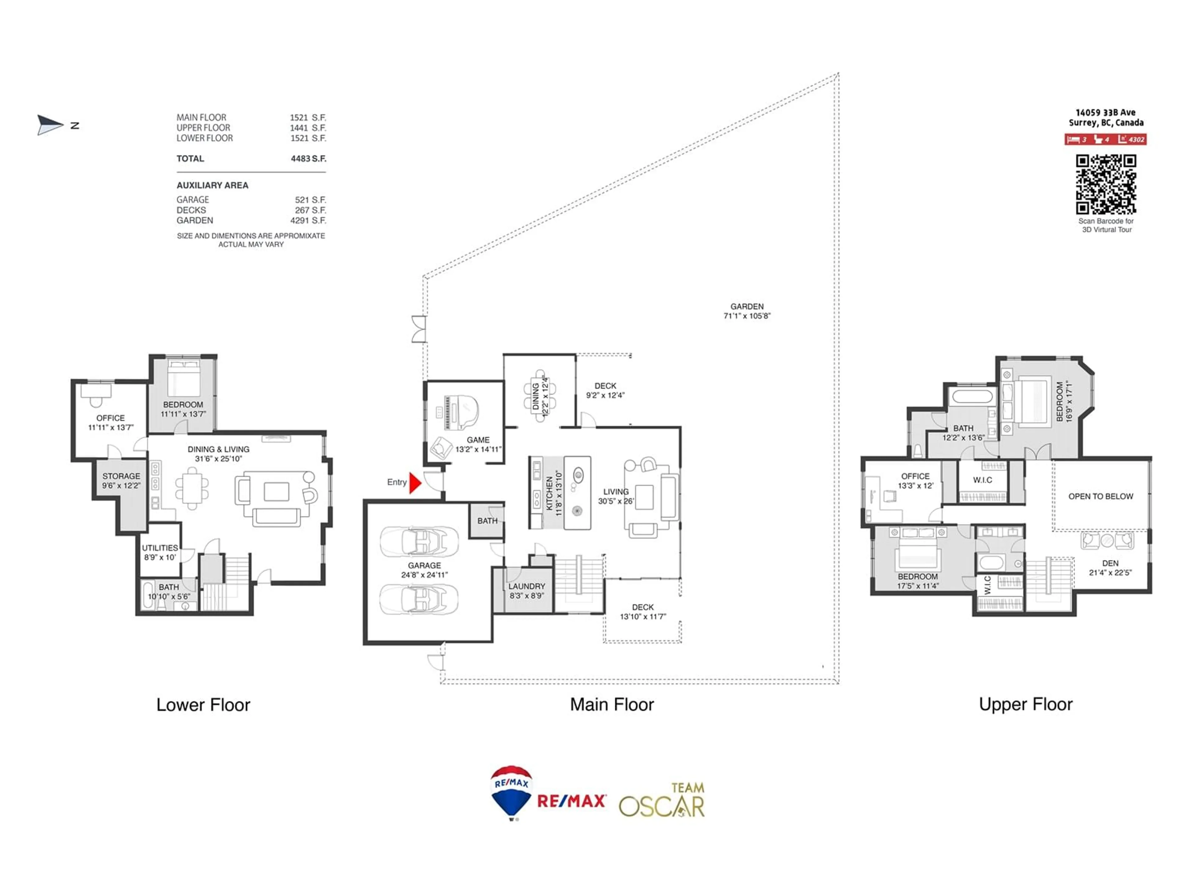 Floor plan for 14059 33B, Surrey British Columbia V4P3P6