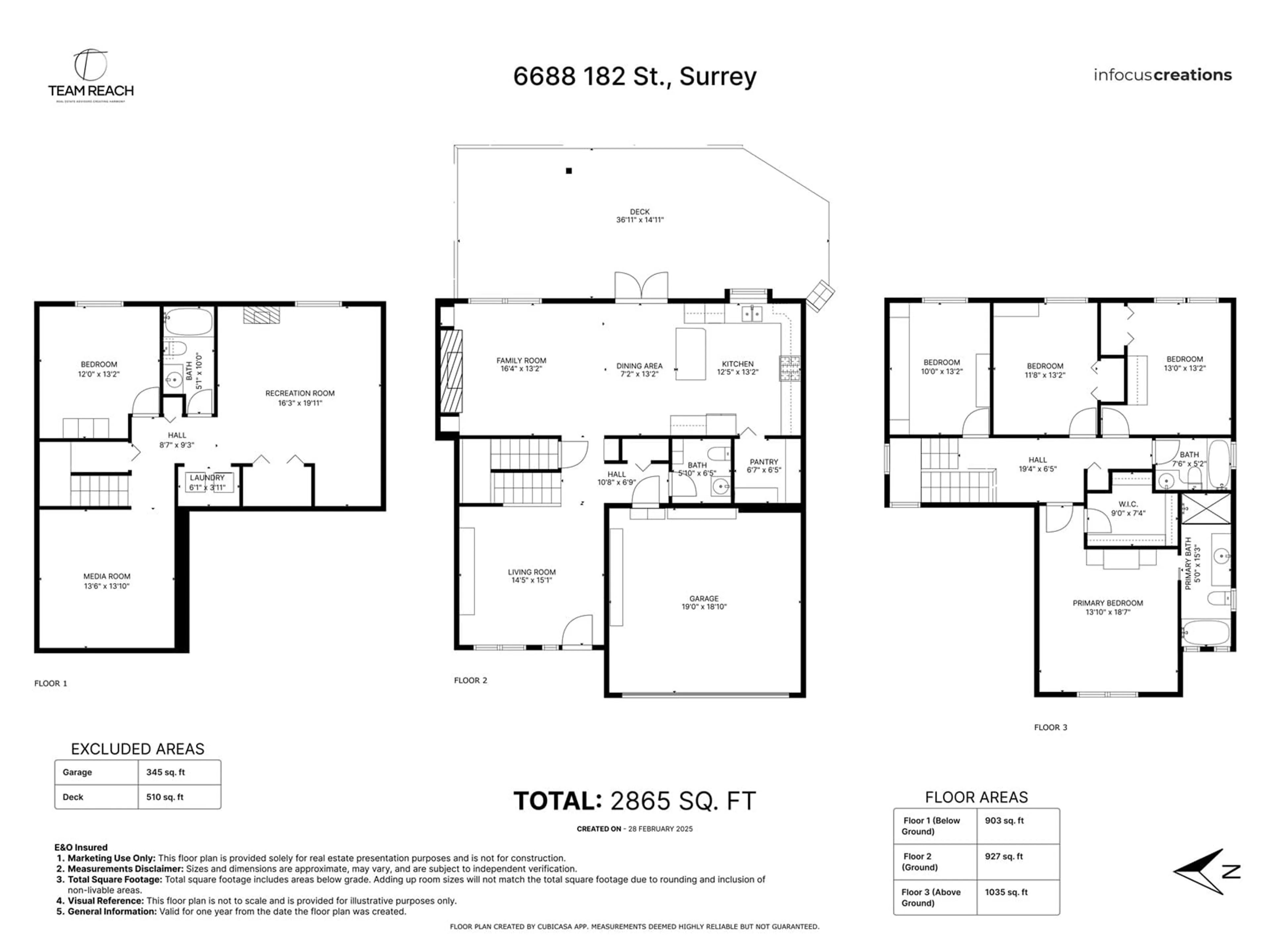 Floor plan for 6688 182, Surrey British Columbia V3S0L9