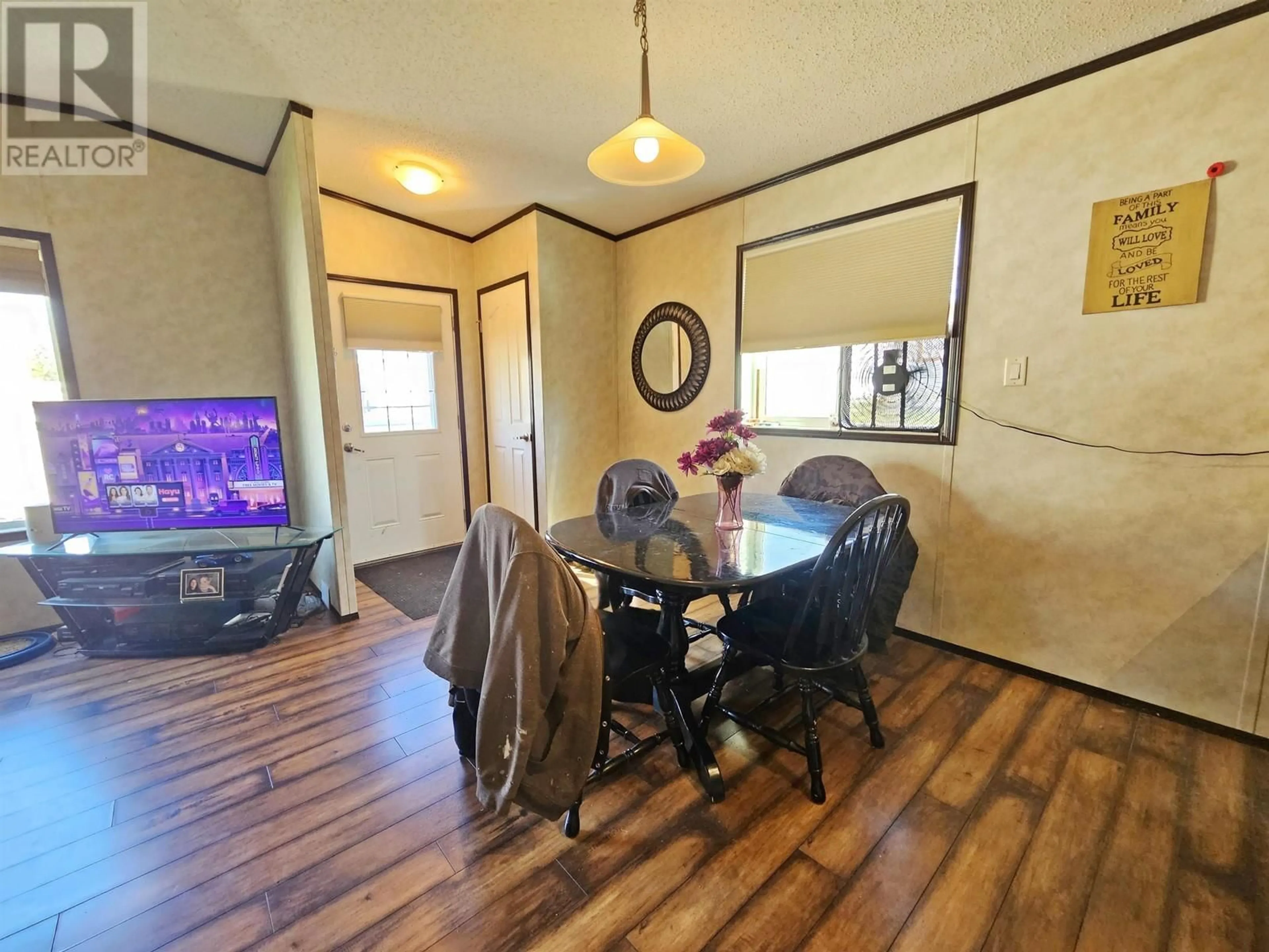 Dining room, wood/laminate floor for 2510 ARIEL DAWN ROAD, Quesnel British Columbia V2J7A1