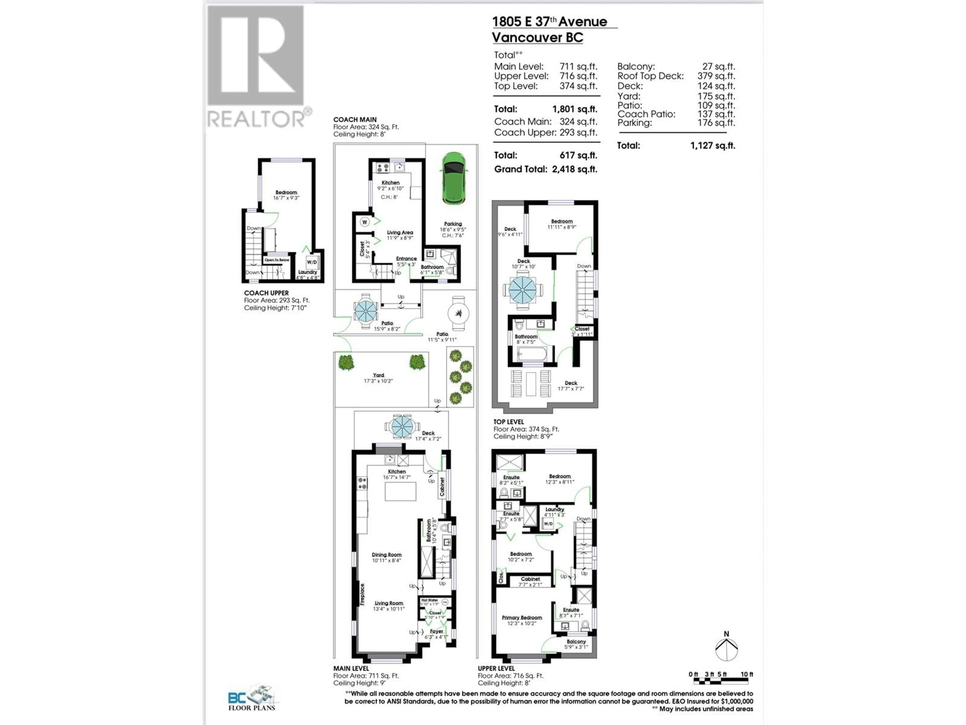 Floor plan for 1805 37TH AVENUE, Vancouver British Columbia V5P1E9