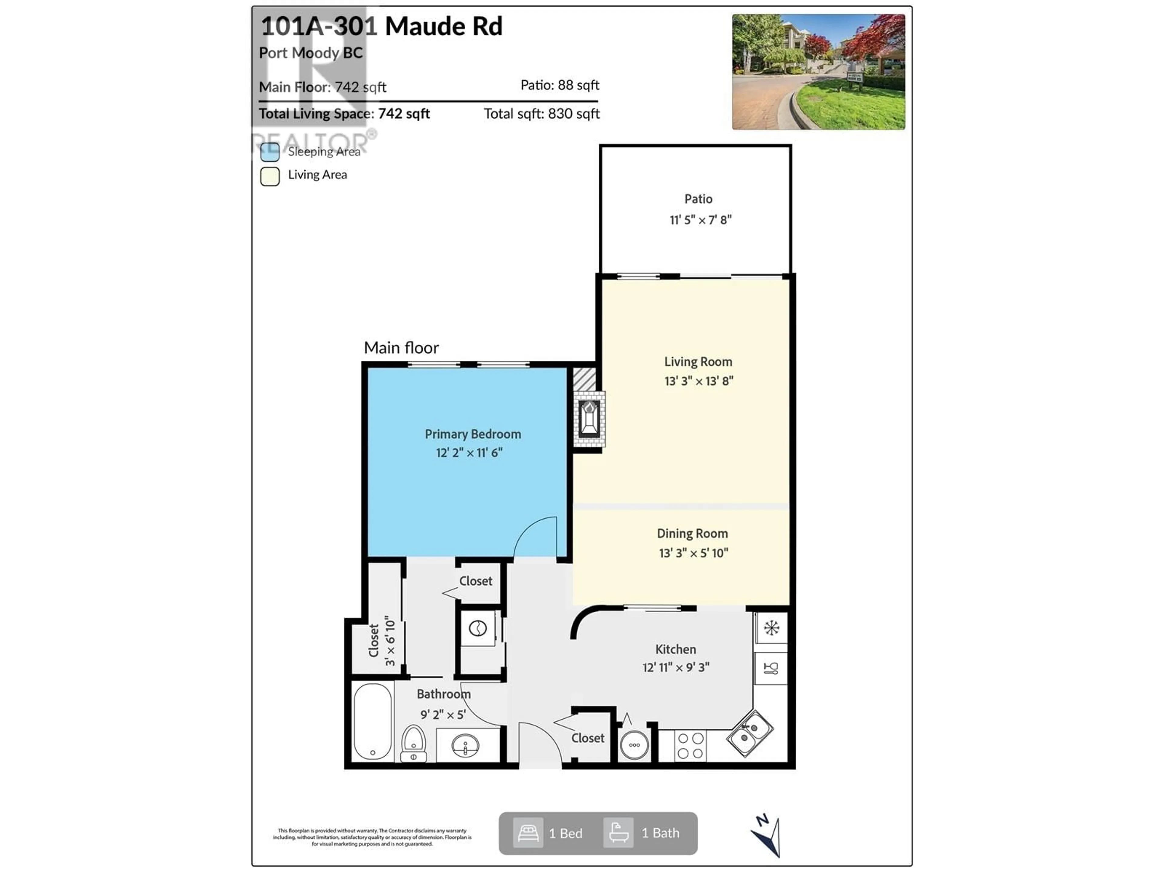 Floor plan for 101A - 301 MAUDE ROAD, Port Moody British Columbia V3H5B1