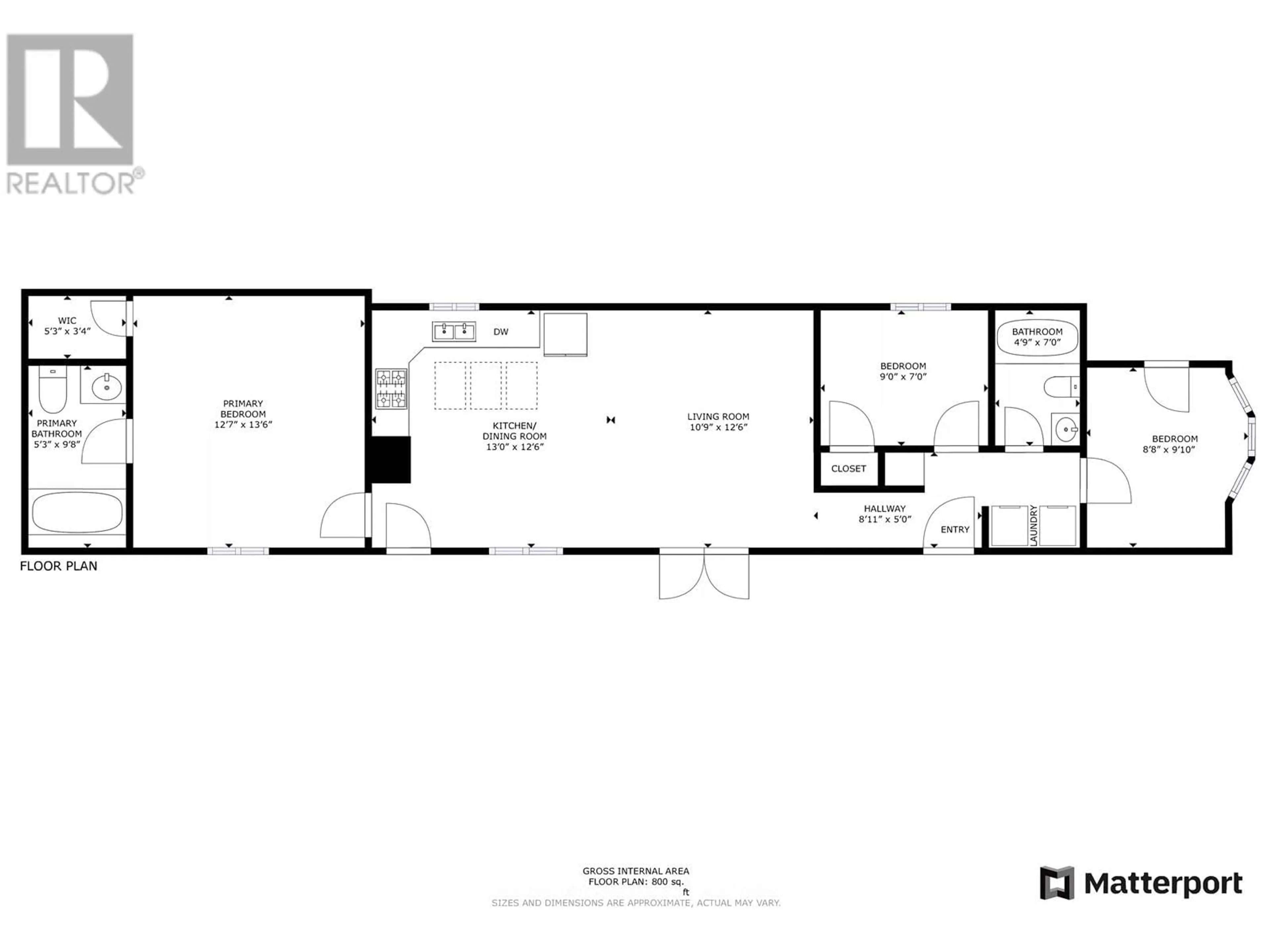 Floor plan for 18 - 3642 HILBORN ROAD, Quesnel British Columbia V2J3P7
