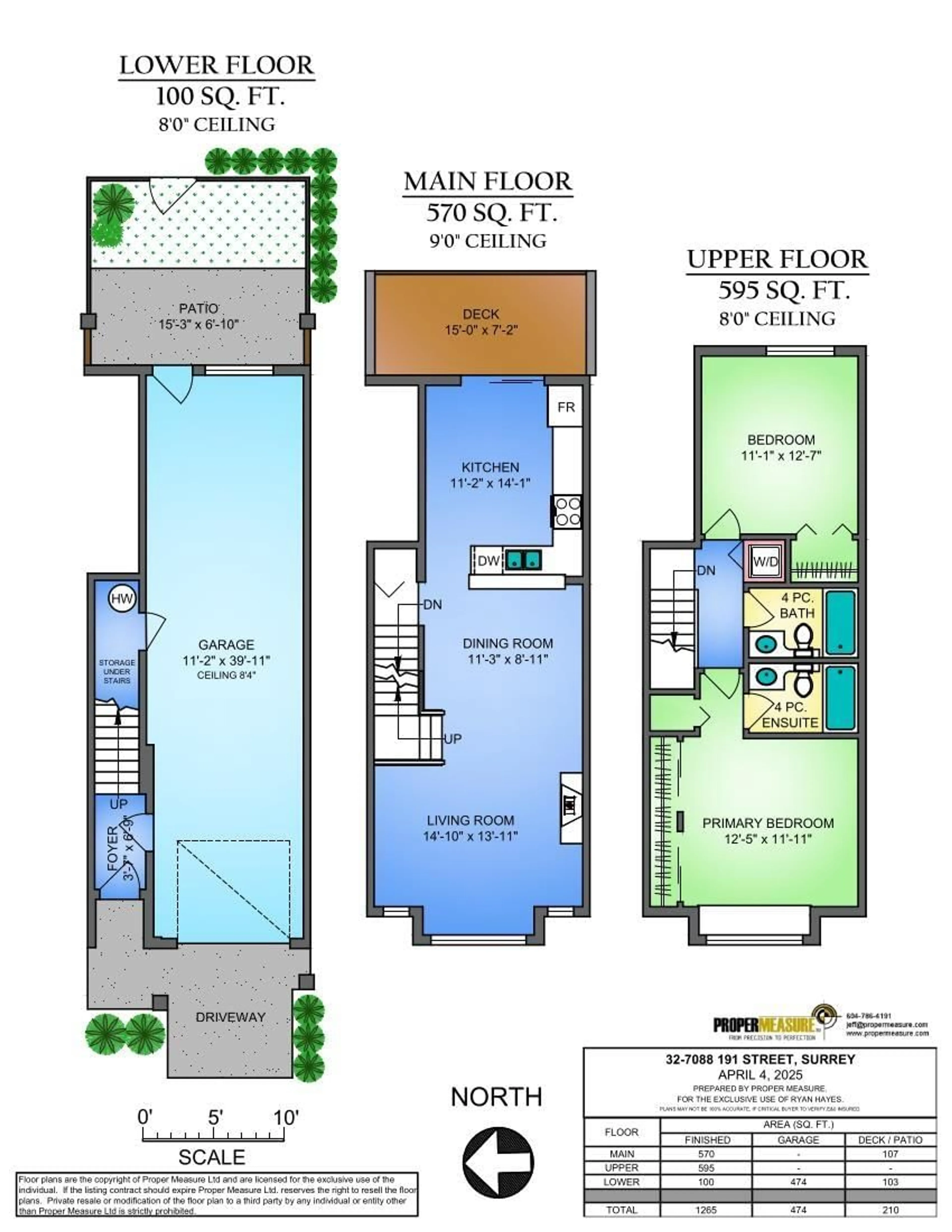 Floor plan for 32 - 7088 191, Surrey British Columbia V4N0B4