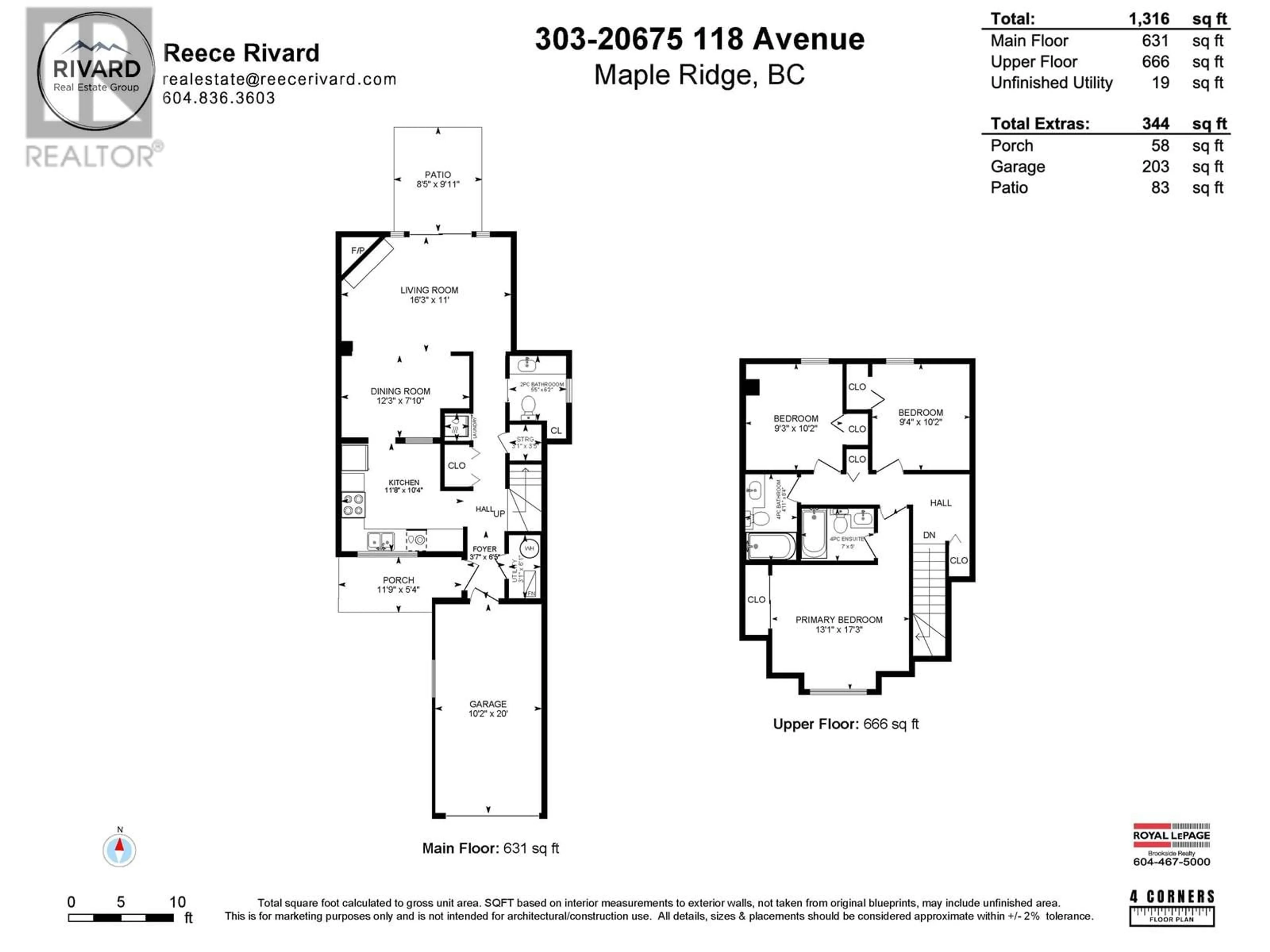 Floor plan for 303 - 20675 118 AVENUE, Maple Ridge British Columbia V2X0K4
