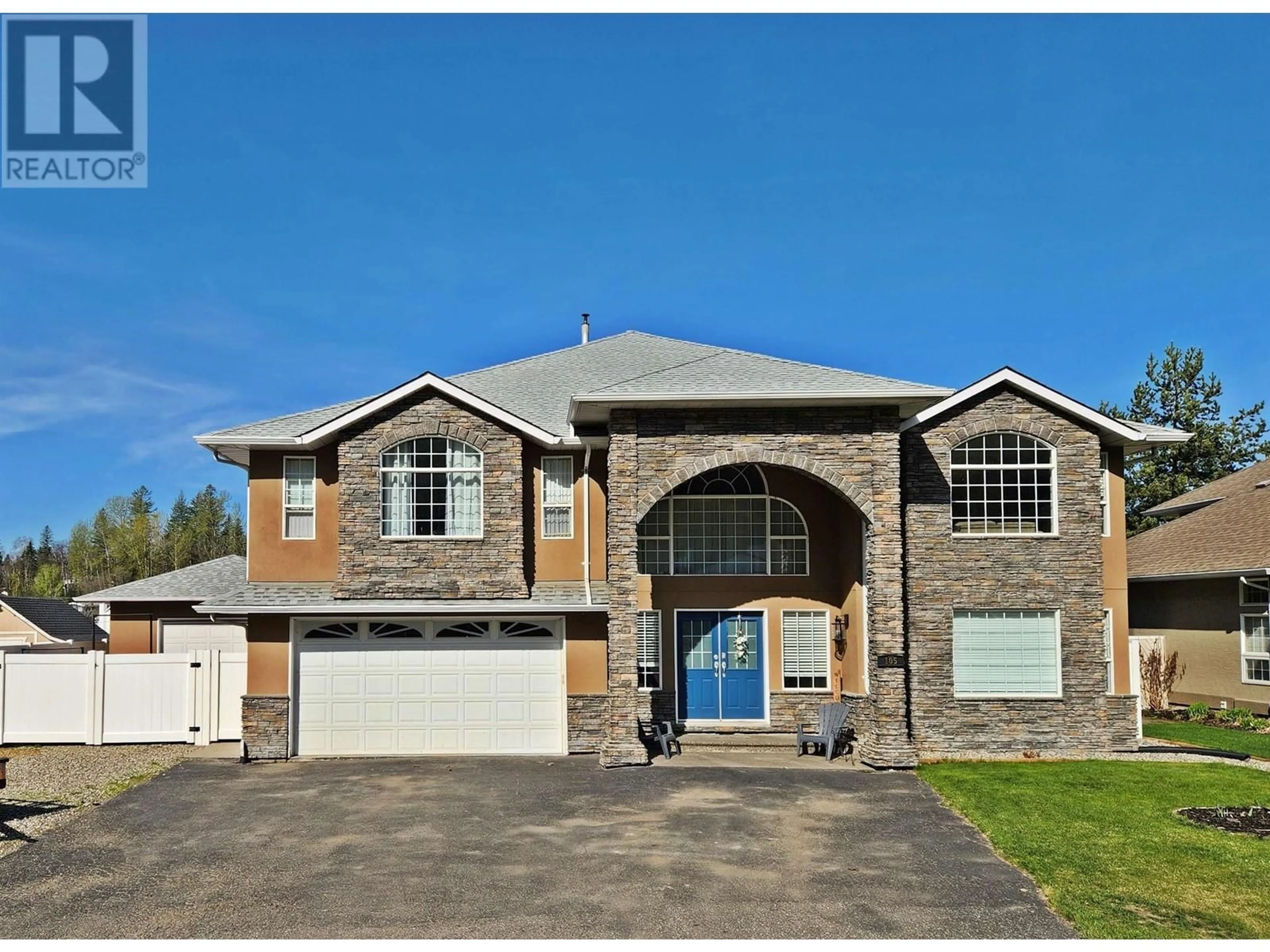 Home with brick exterior material, street for 105 LAWLOR DRIVE, Quesnel British Columbia V2J5X5
