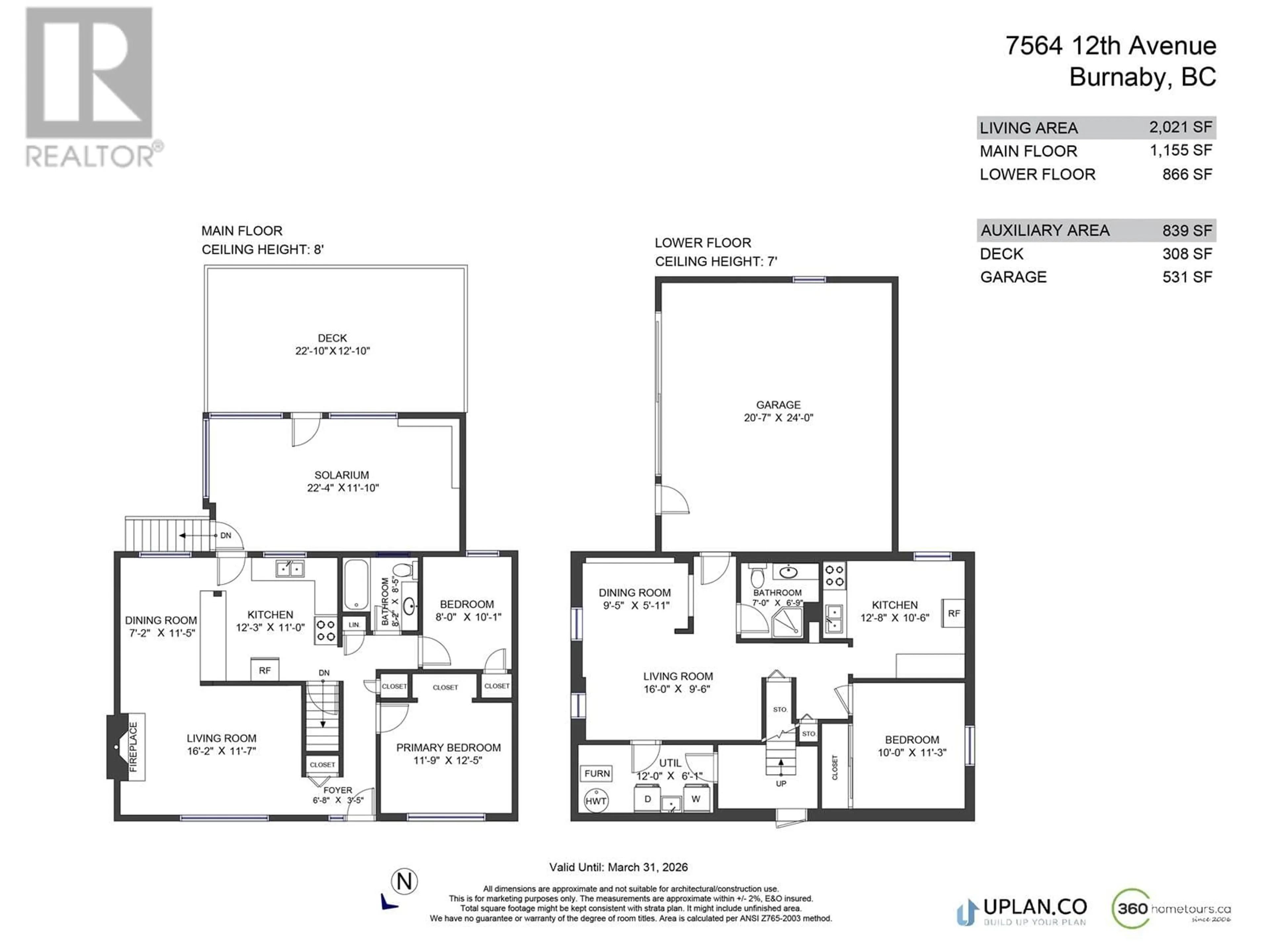 Floor plan for 7564 12TH AVENUE, Burnaby British Columbia V3N2K1