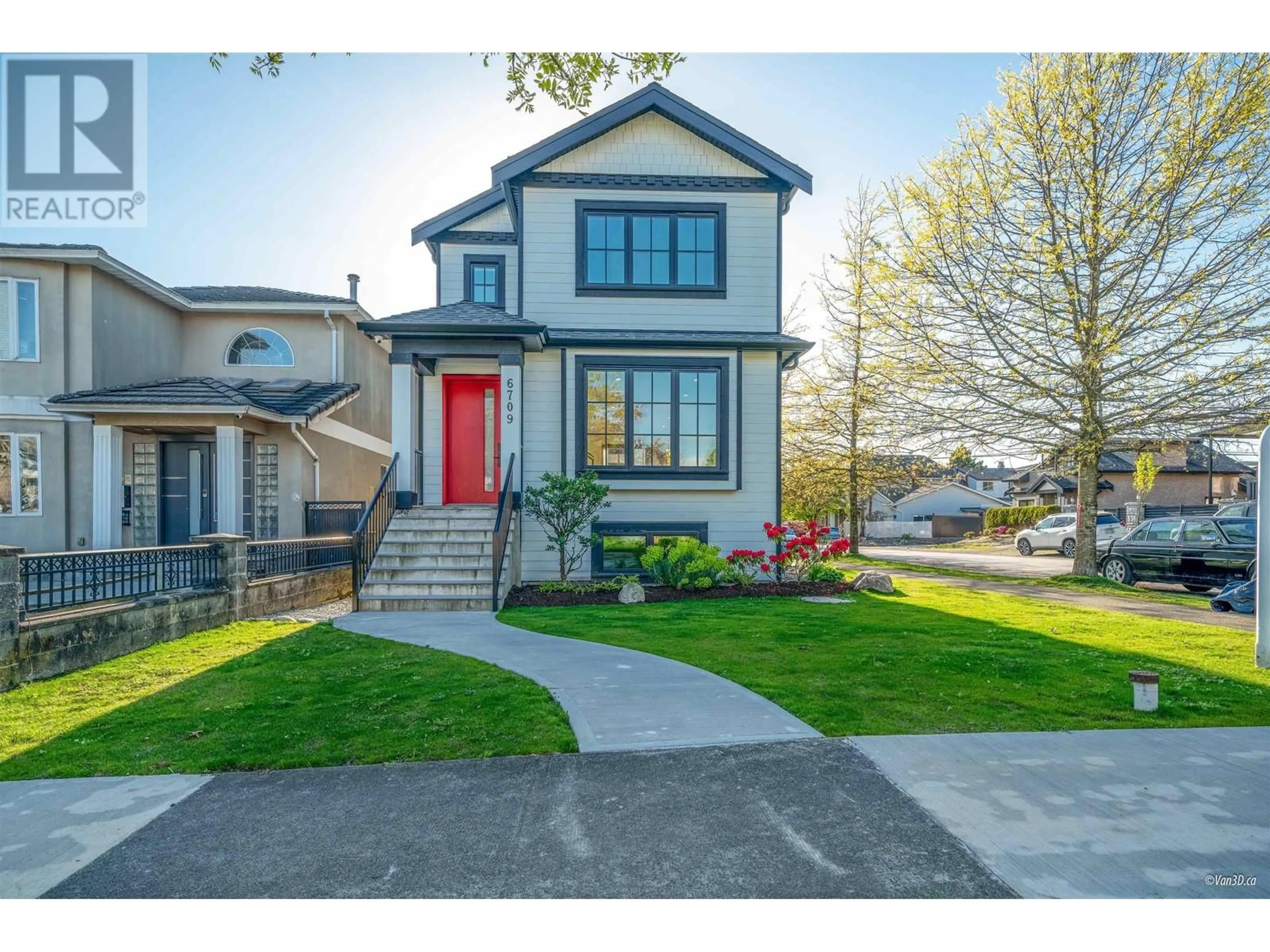 Home with vinyl exterior material, street for 6709 FLEMING STREET, Vancouver British Columbia V5P3H4