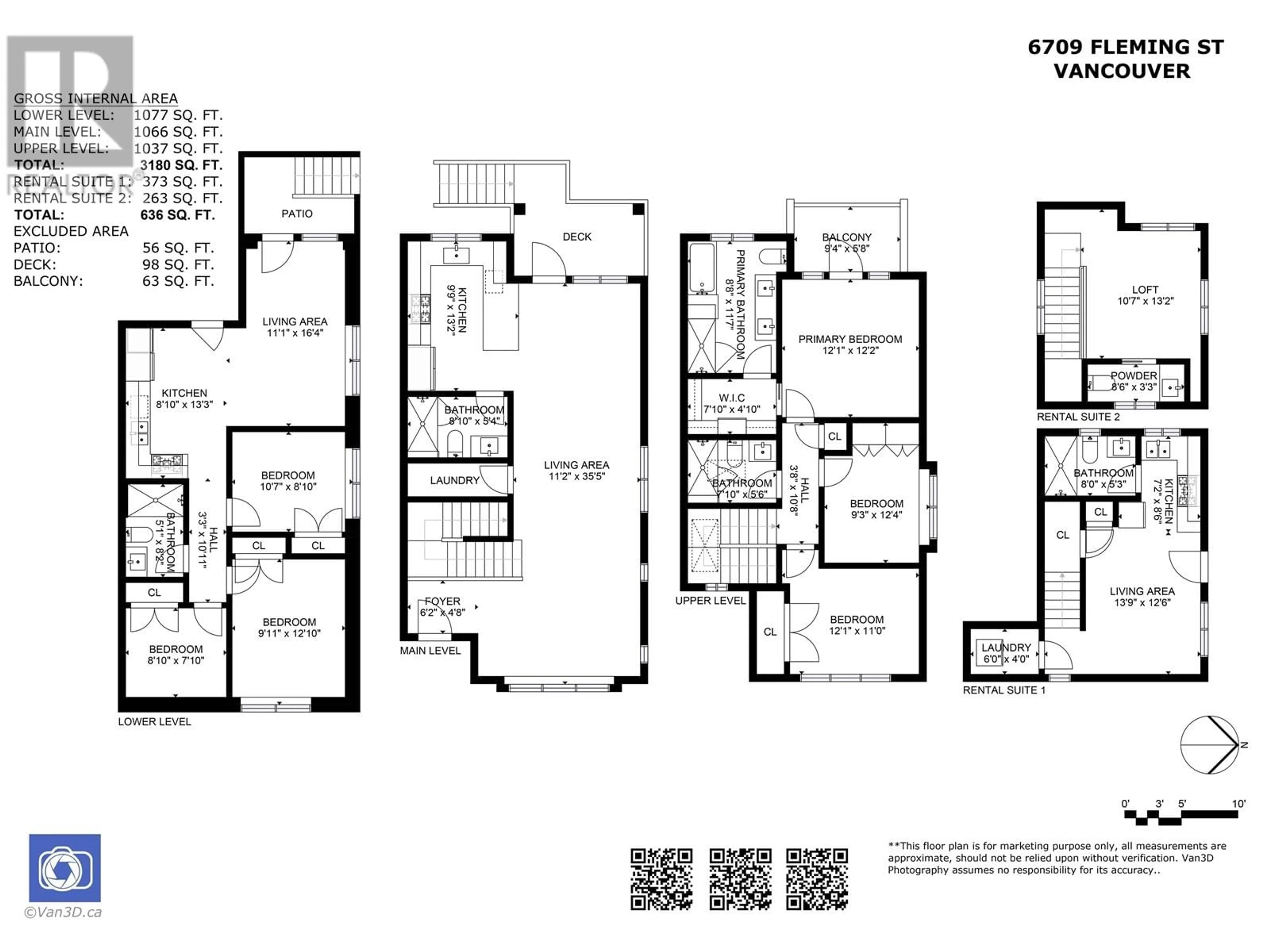 Floor plan for 6709 FLEMING STREET, Vancouver British Columbia V5P3H4