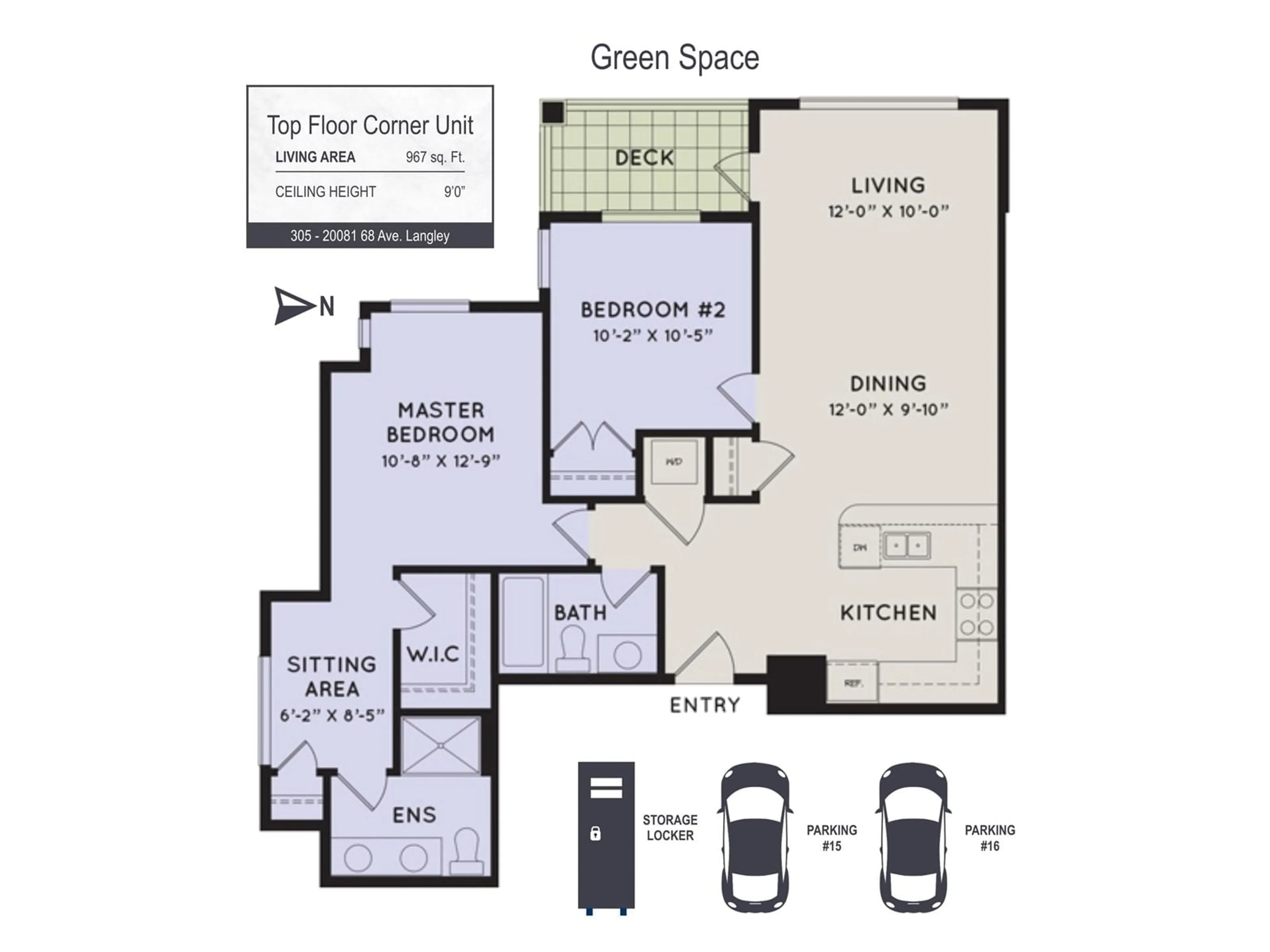 Floor plan for 305 - 20081 68, Langley British Columbia V2Y3V7