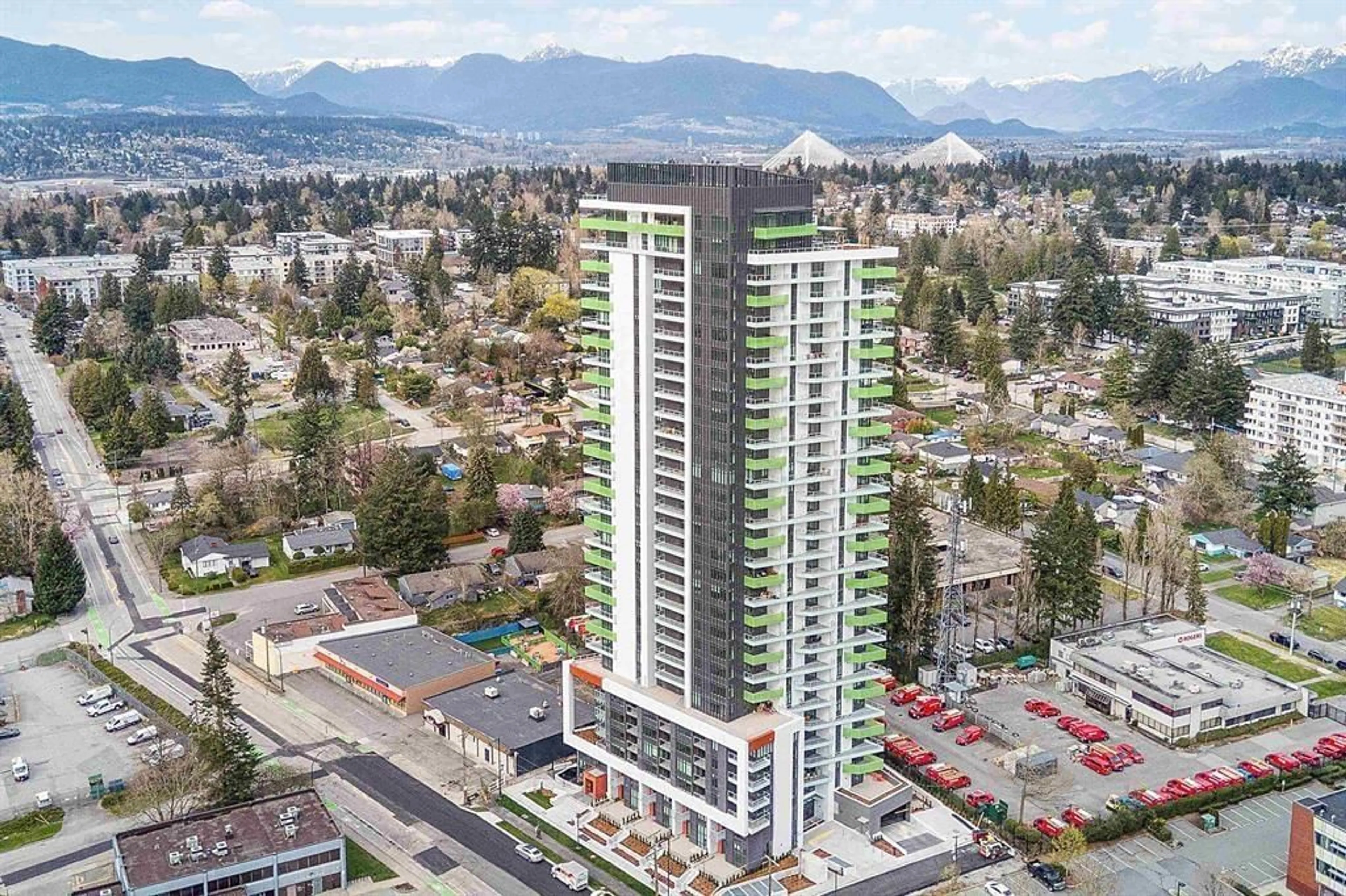 A pic from outside/outdoor area/front of a property/back of a property/a pic from drone, city buildings view from balcony for SL 54 - 802 10428 WHALLEY, Surrey British Columbia V3T0W2