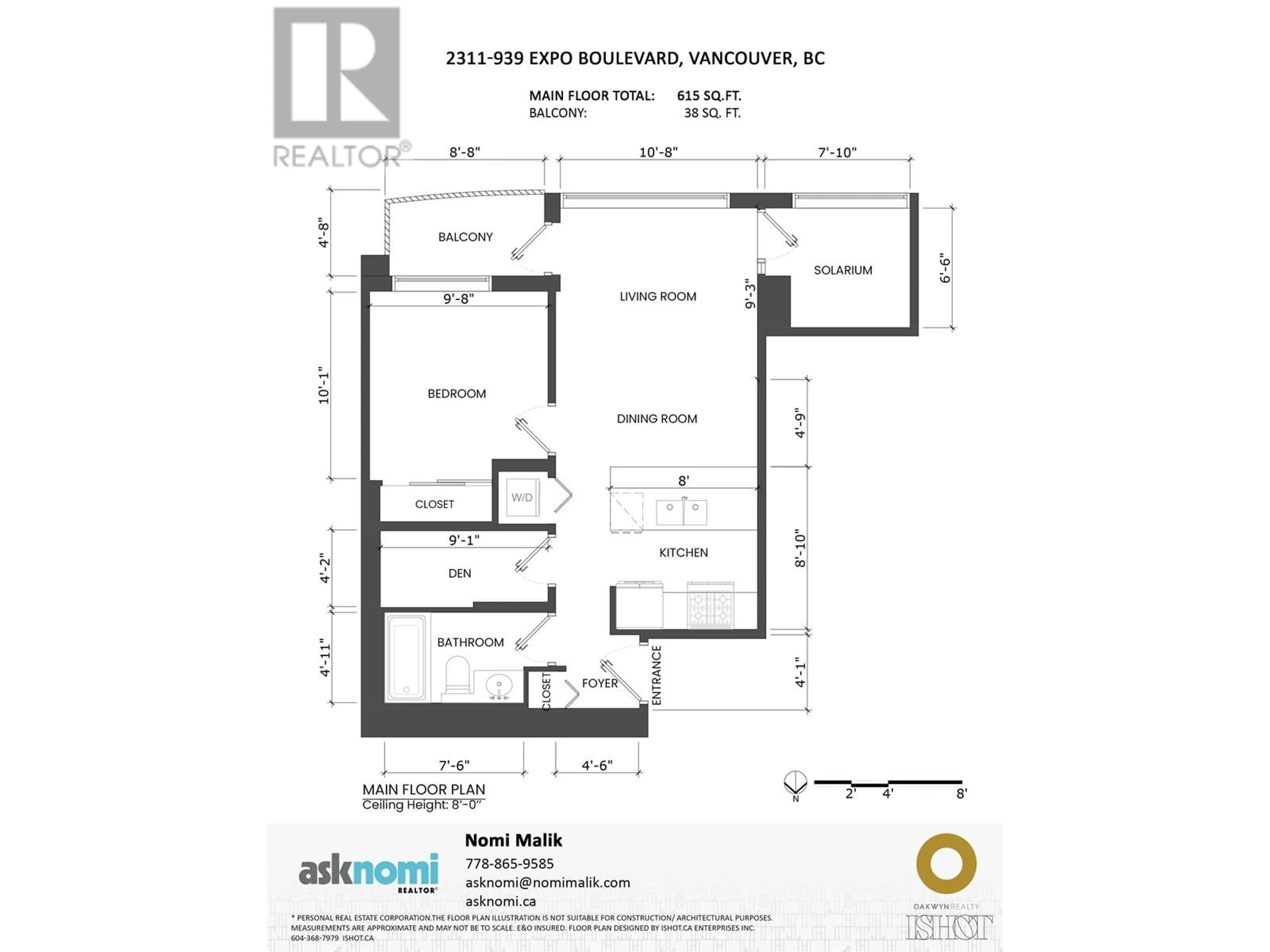 Floor plan for 2311 - 939 EXPO BOULEVARD, Vancouver British Columbia V6Z3G7