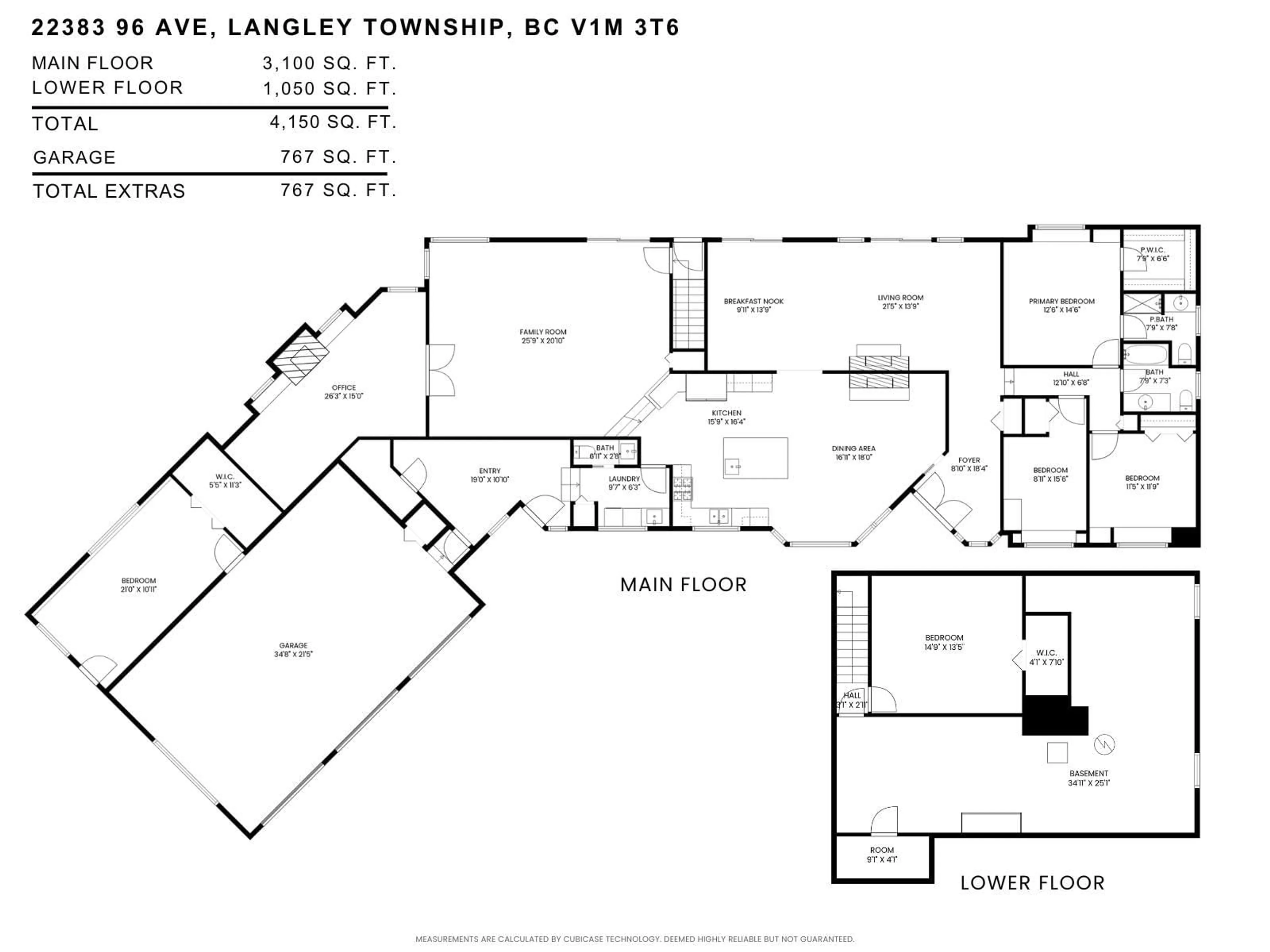 Floor plan for 22383 96, Langley British Columbia V1M3T6