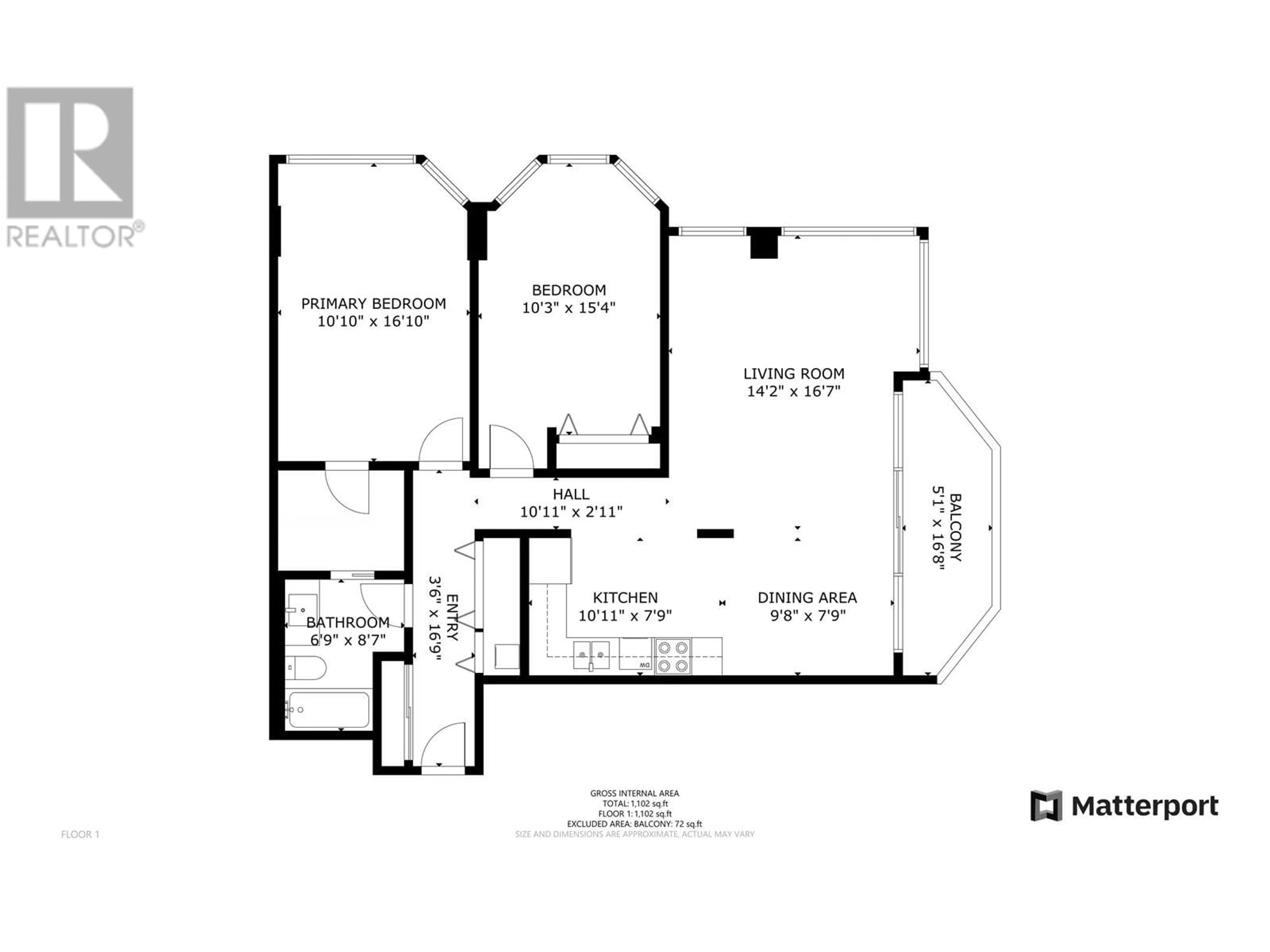 Floor plan for 1403 - 6540 BURLINGTON AVENUE, Burnaby British Columbia V5H4G3
