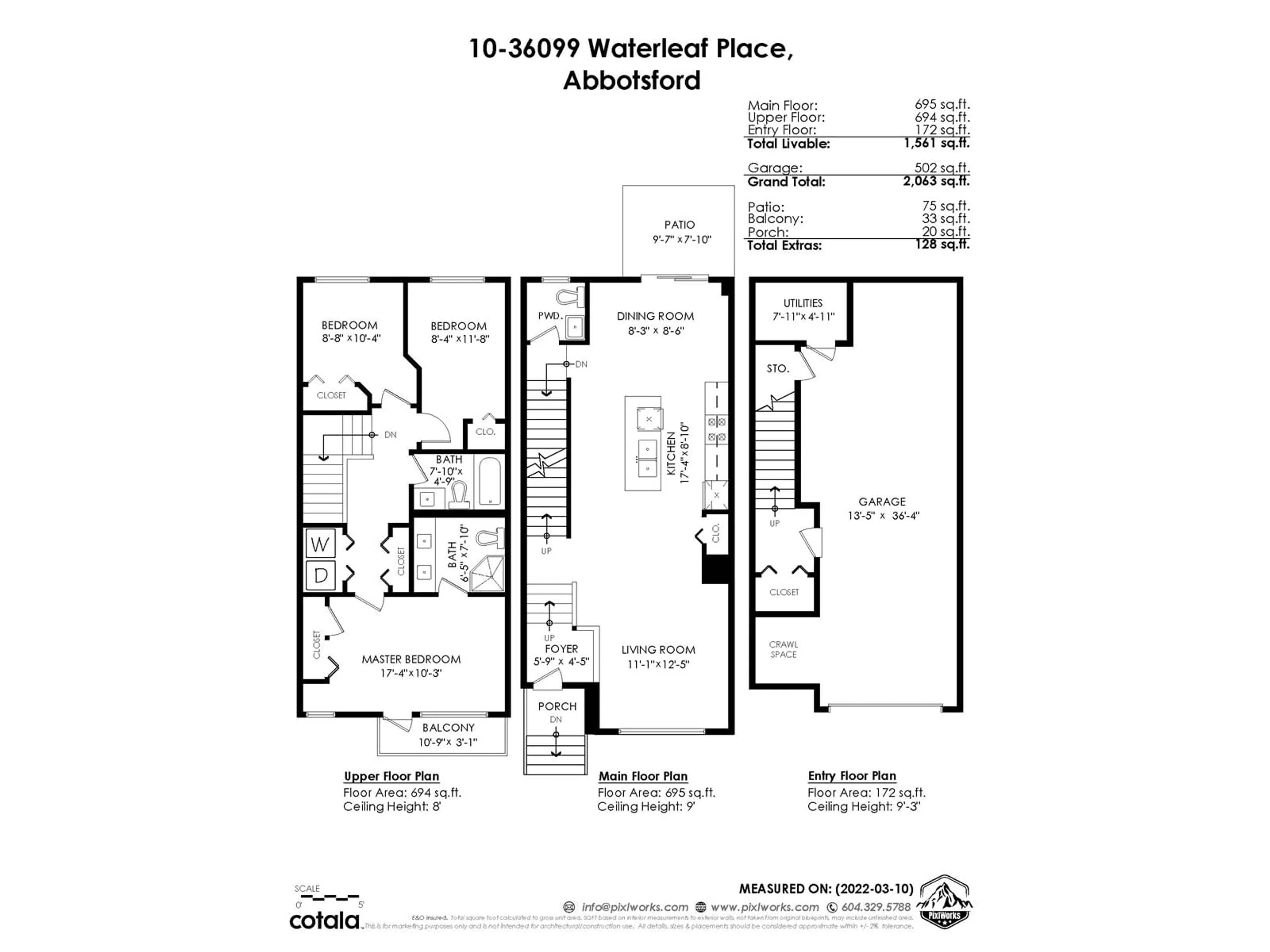 Floor plan for 10 - 36099 WATERLEAF, Abbotsford British Columbia V3G0G5