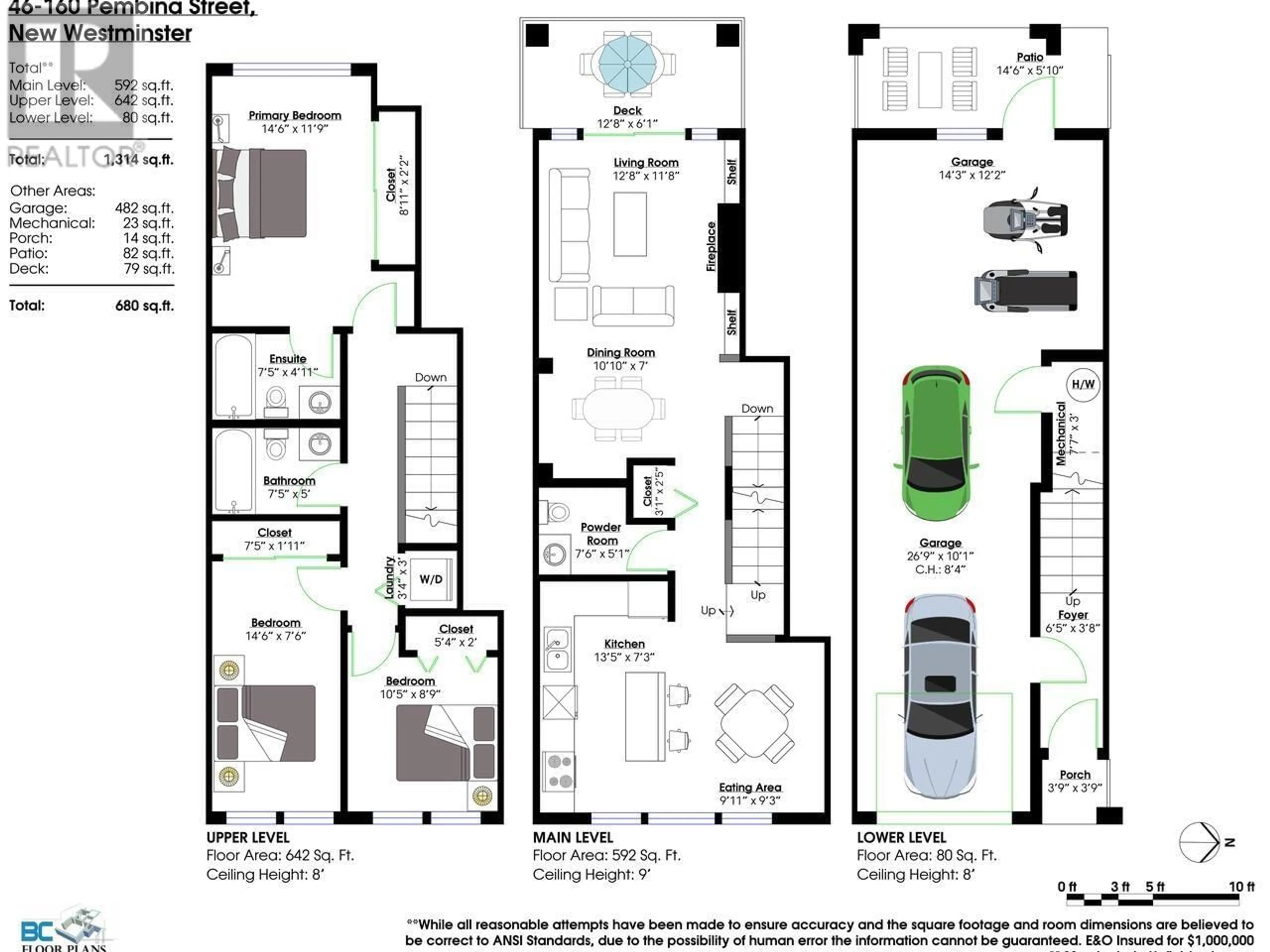 Floor plan for 46 - 160 PEMBINA STREET, New Westminster British Columbia V3M0A3