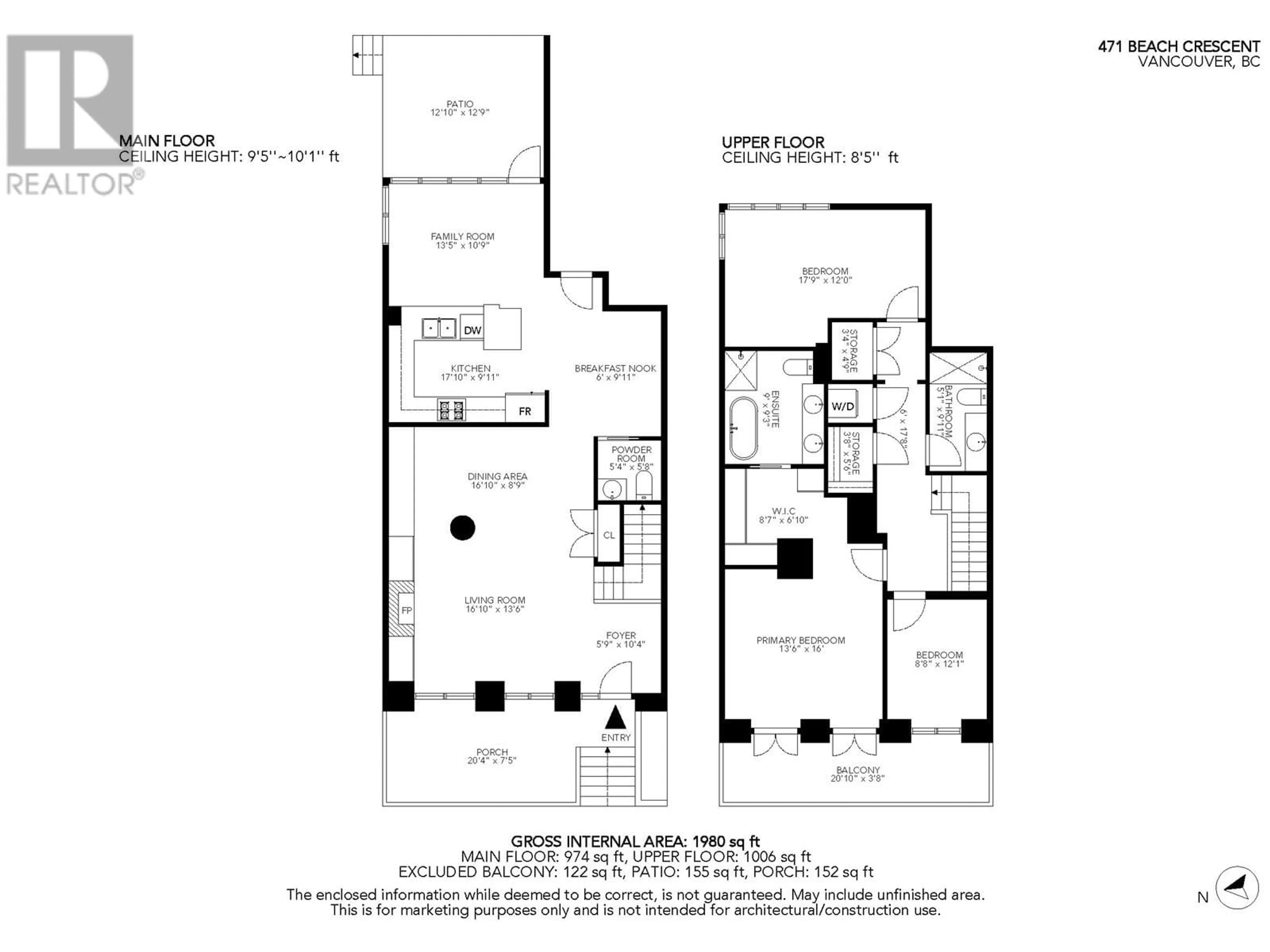 Floor plan for 471 BEACH CRESCENT, Vancouver British Columbia V6Z3B9